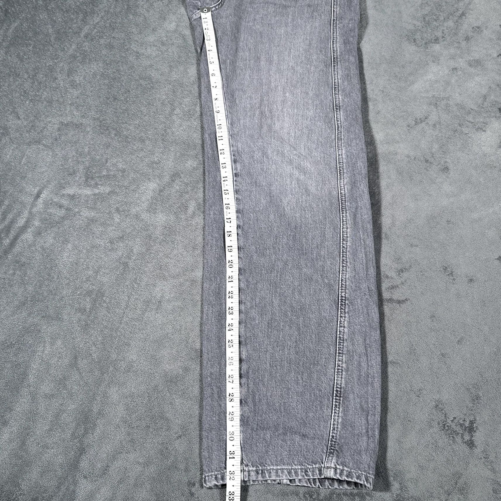 Vintage We The Free Jeans 28 Gray High Rise Straight 100% Cotton Denim Wide Leg Womens Size 28" / US 6 / IT 42 - 5 Thumbnail