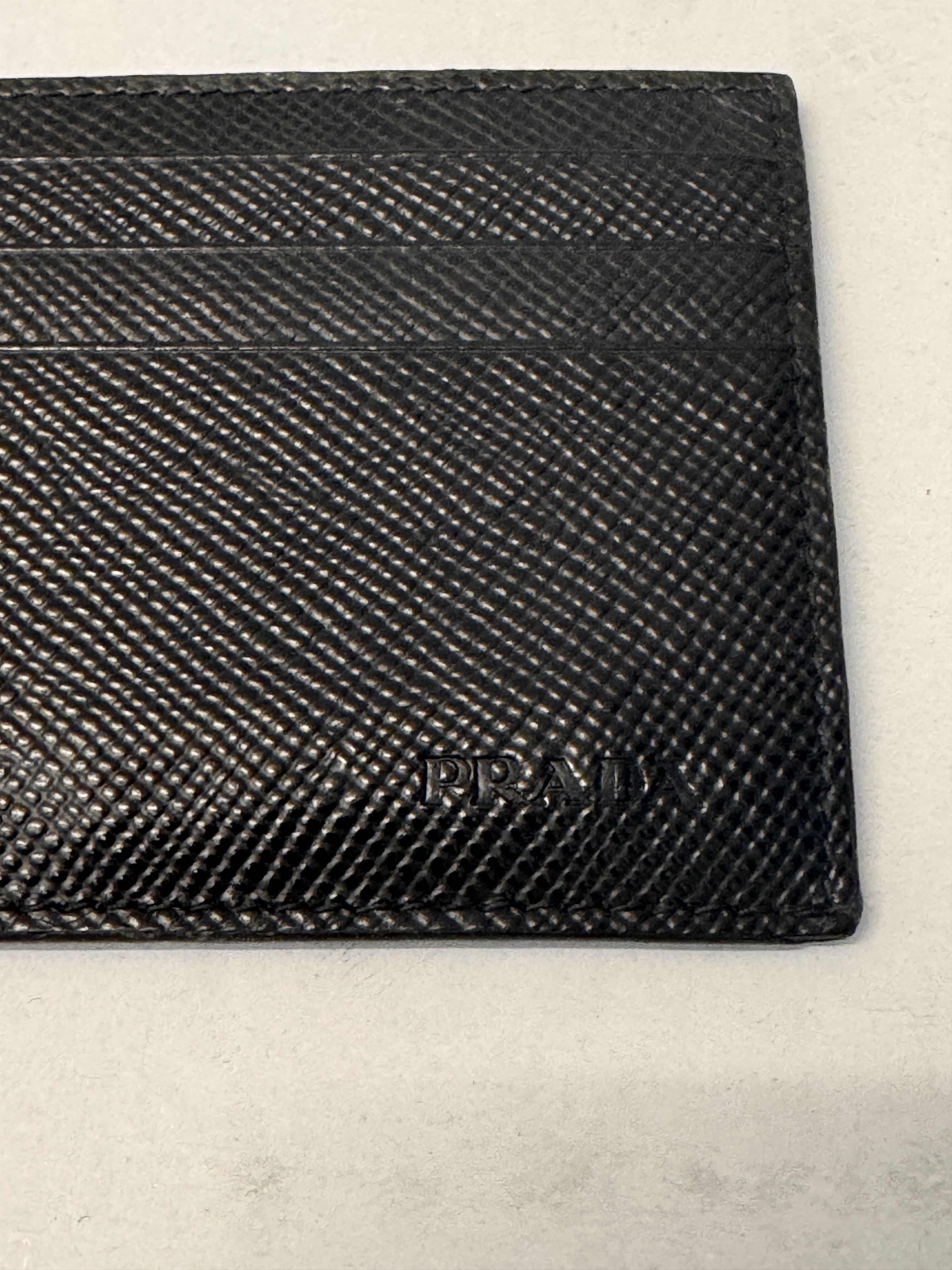 Prada Prada Wallet Cardholder Darklue Saffiano Leather Size ONE SIZE - 3 Thumbnail