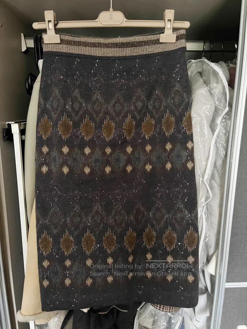 Brunello Cucinelli Brunello Cucinelli Sequined skirt Size 25" / US 0 / IT 36 - 3 Thumbnail