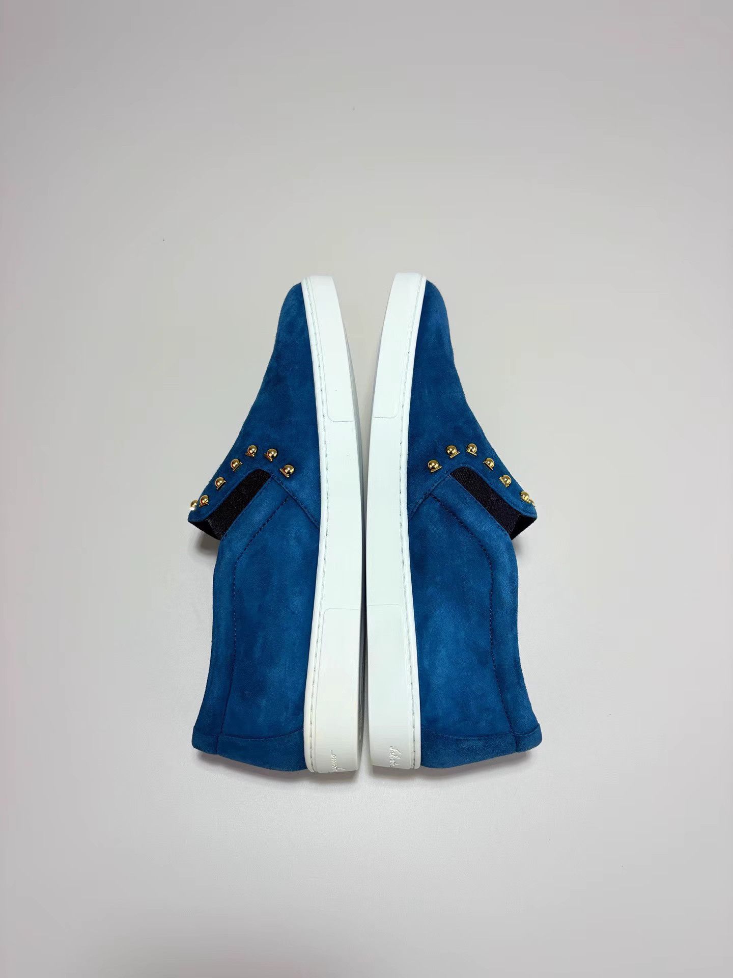 Salvatore Ferragamo FERRAGAMO Studded Suede Slip-On Low-Top Sneakers K1 Size US 9 / EU 42 - 5 Thumbnail