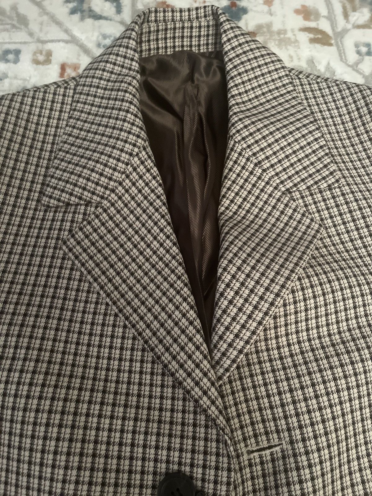 Solid Homme Beige check coat Size US S / EU 44-46 / 1 - 3 Thumbnail