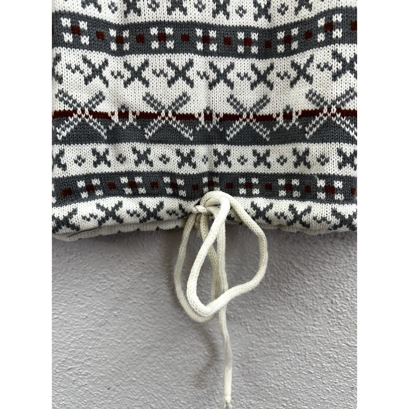 Vintage Alexanders Womens Sweater Size Medium Fair Isle Long Sleeve Tie Waist Pullover Knitted Knit Casual Size M / US 6-8 / IT 42-44 - 3 Thumbnail