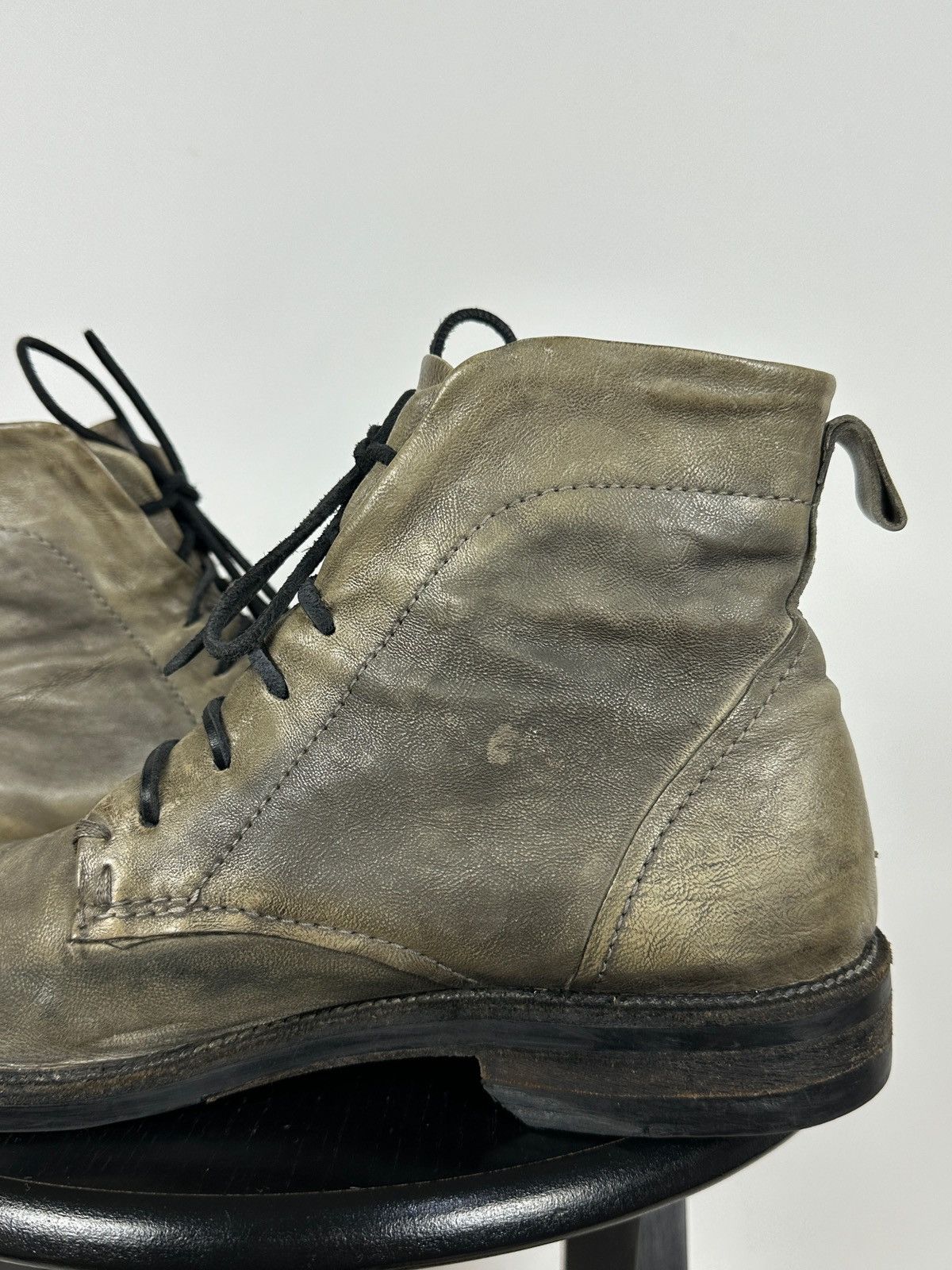 A.S.98 A.S.98 Distressed Leather Lace Up Ankle Boots Guidi Style Size US 10 / EU 43 - 19 Thumbnail