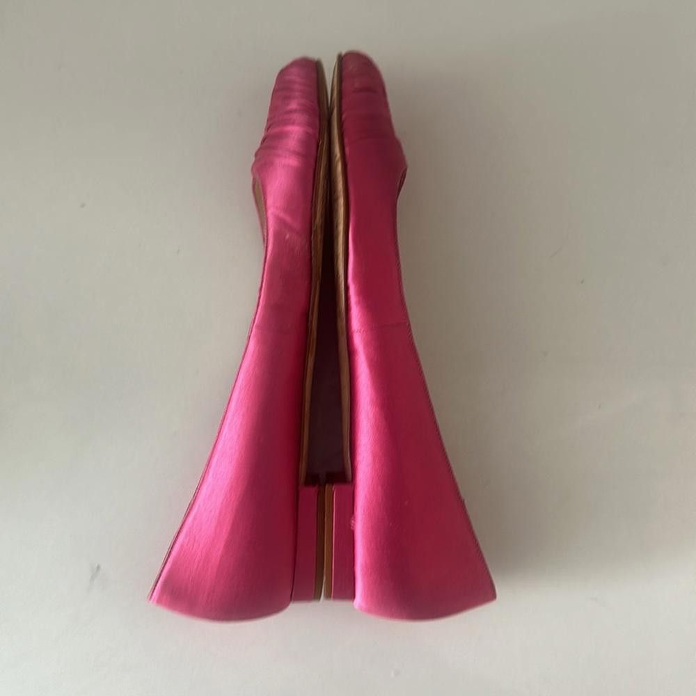 Manolo Blahnik Manolo Blahnik Raspberry Dark Pink Satin Ballet Flats 35.5 Size US 4.5 / IT 34.5 - 5 Thumbnail