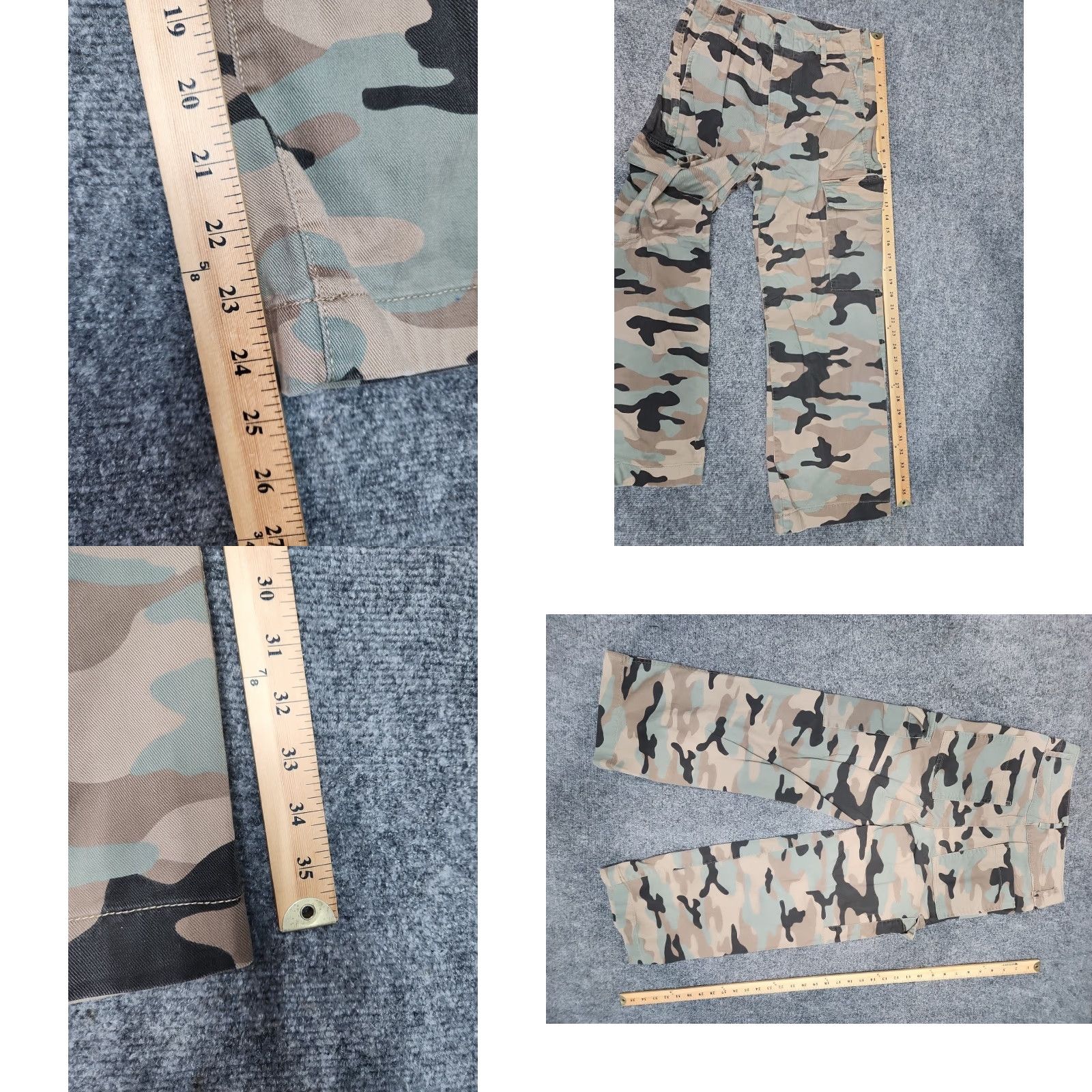 Gap VINTAGE Gap Pants Women 00 Petite Green Camo Army Cargo Military Utility Size 24" / US 00 / IT 34 - 8 Thumbnail