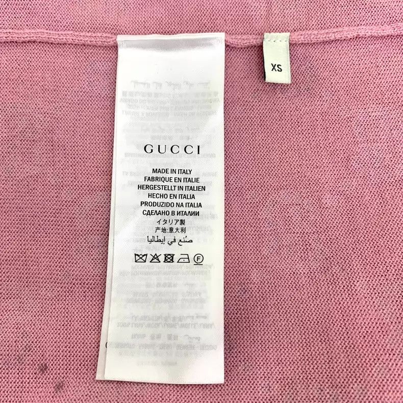 Gucci Gucci Pink logo diamond-printed wool round-neck long-sleev Size XS / US 0-2 / IT 36-38 - 6 Thumbnail