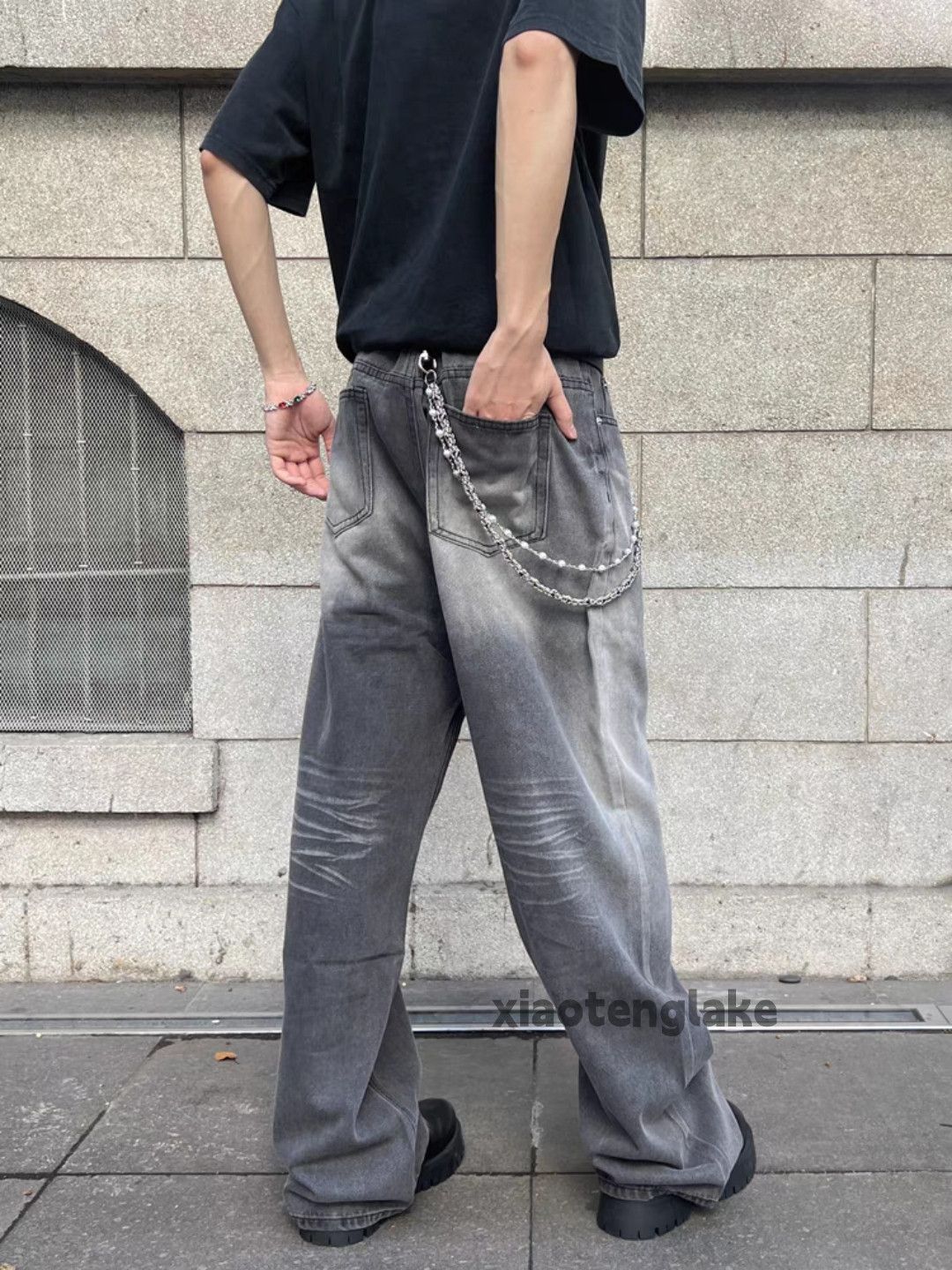 Jean × Vintage washed faded loose baggy yuppie cleanfit jeans Size US 30 / EU 46 - 3 Thumbnail