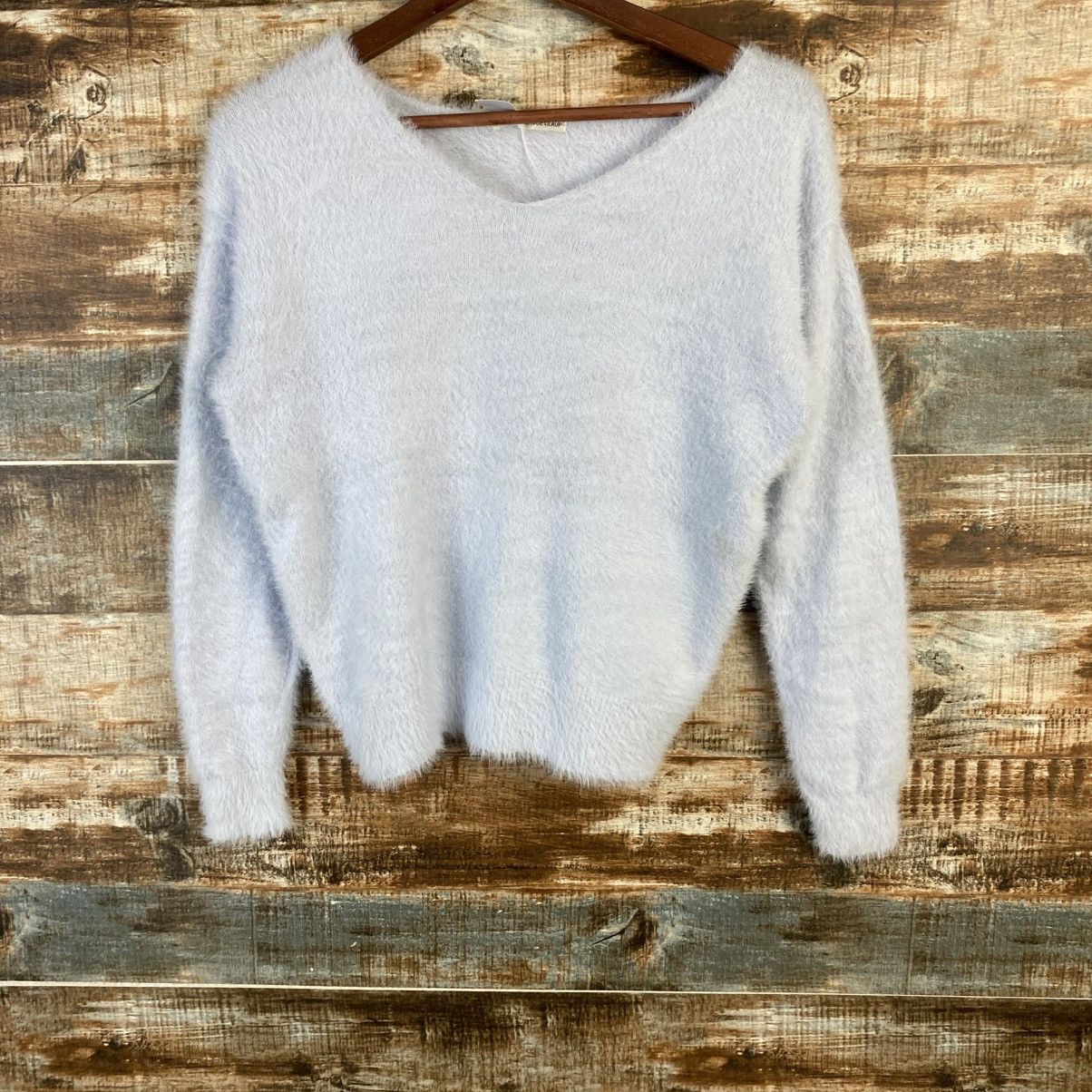 Other DL Nice Claup Blue Mohair shaggy fur Knitwear #C1147 Size S / US 4 / IT 40 - 3 Thumbnail