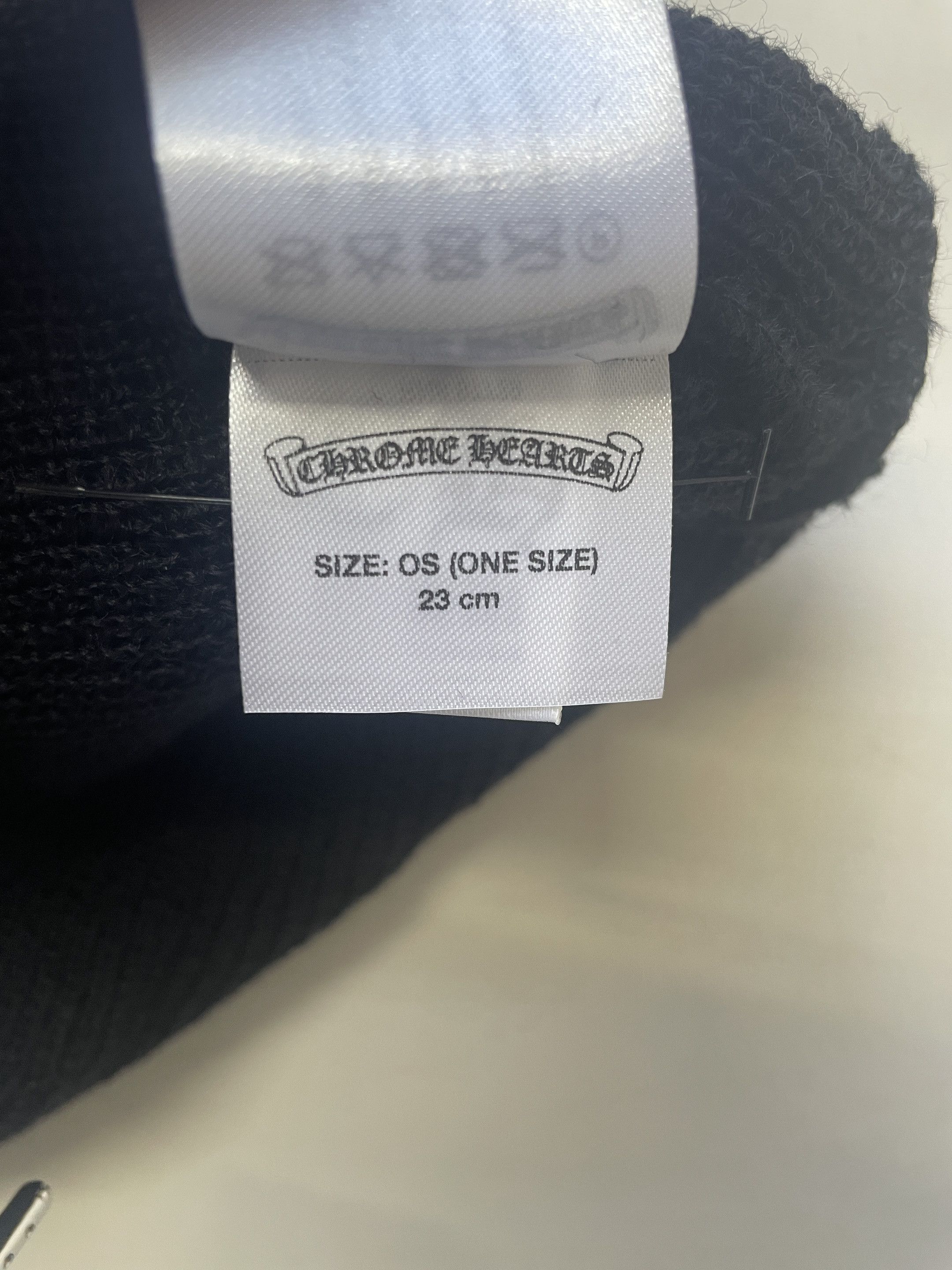 Chrome Hearts Chrome Hearts Horseshoe Embroidered Black Beanie Size ONE SIZE - 7 Thumbnail