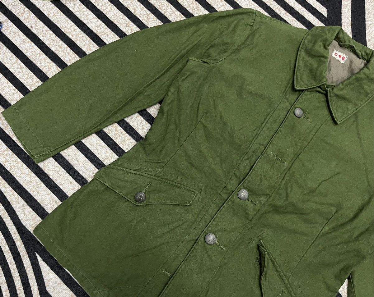 Vintage 70s SWEDISH MILITARY C46 SHIRT BUTTON UP Size US M / EU 48-50 / 2 - 5 Thumbnail