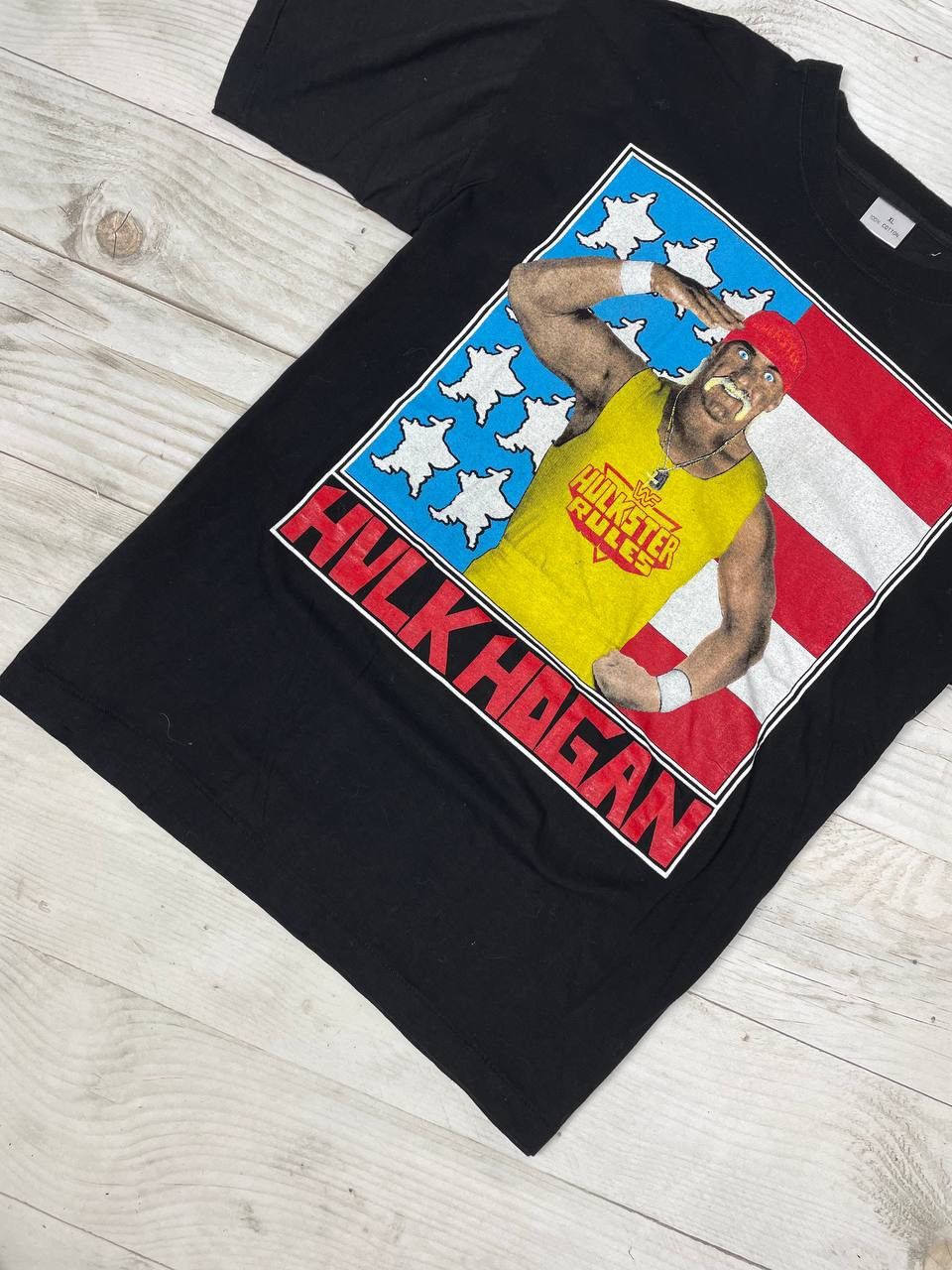 WWE Vintage WWF Hulk Hogan Hulkster Rules 90s T-Shirt Wrestling Size US XL / EU 56 / 4 - 5 Thumbnail