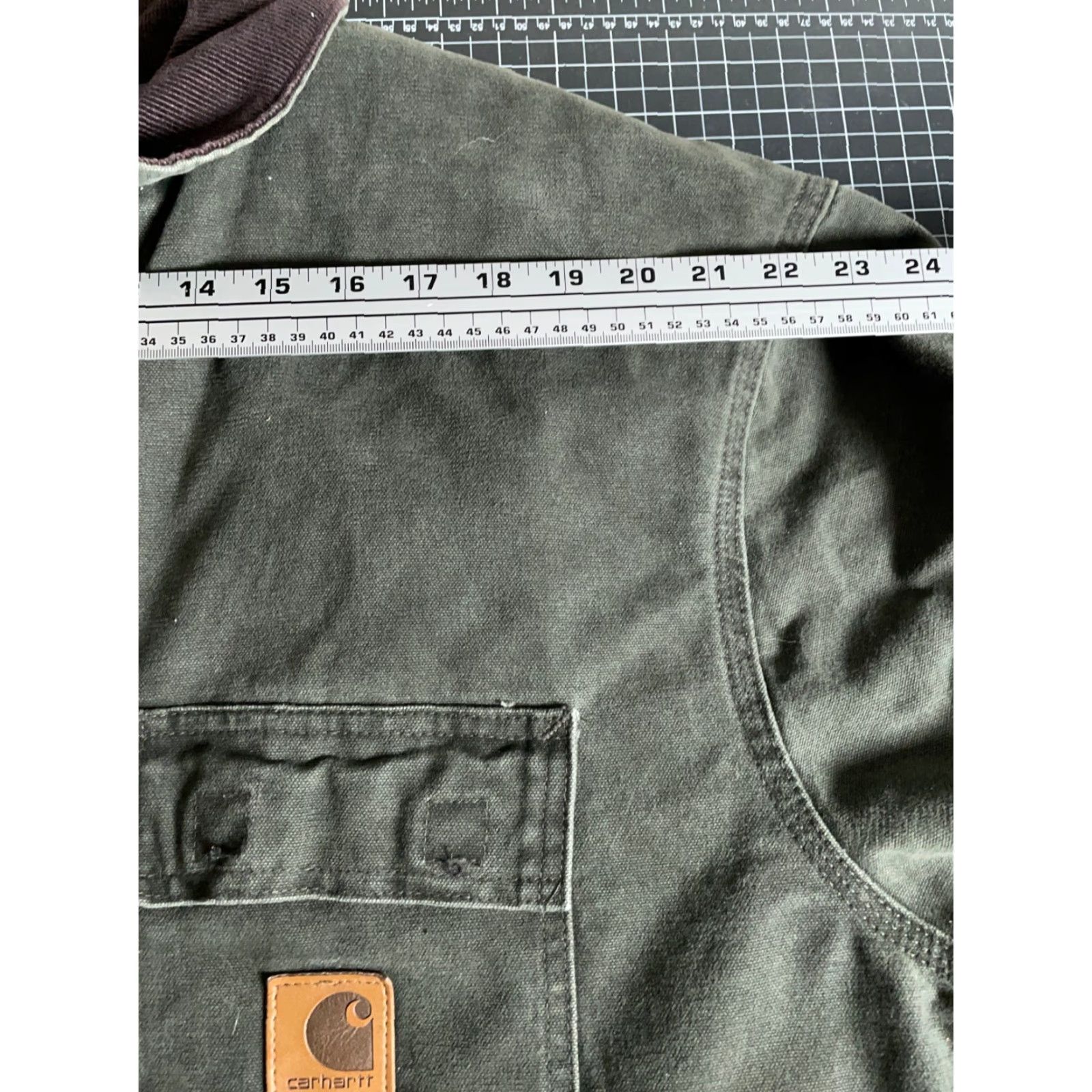Carhartt VINTAGE Carhartt C26 Duck Canvas Jacket Mens 2XL Moss Green Quilted Lining Faded Bomber Jacket Casual Workwear 90s Grunge Retro Mens Size US XXL / EU 58 / 5 - 7 Thumbnail
