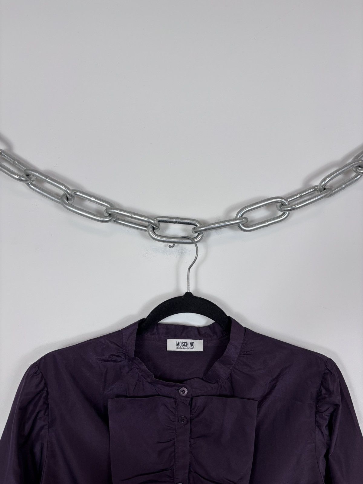 Moschino Moschino Cheap And Chic Ruffle Silk Long Sleeve Blouse Shirt Size L / US 10 / IT 46 - 3 Thumbnail