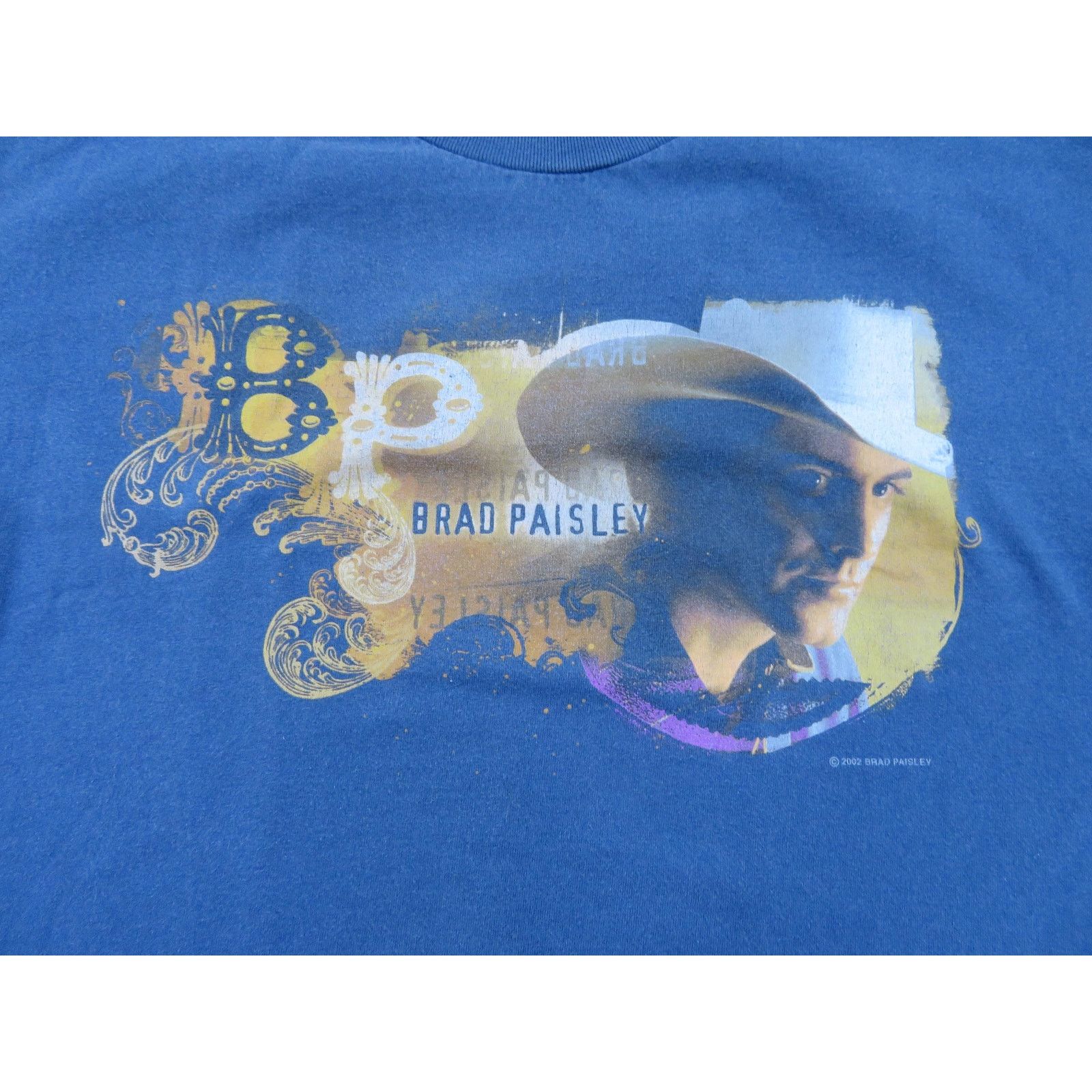AAA Brad Paisley Country Rock Shirt Blue Sz L Y2K R10 Size US L / EU 52-54 / 3 - 2 Thumbnail