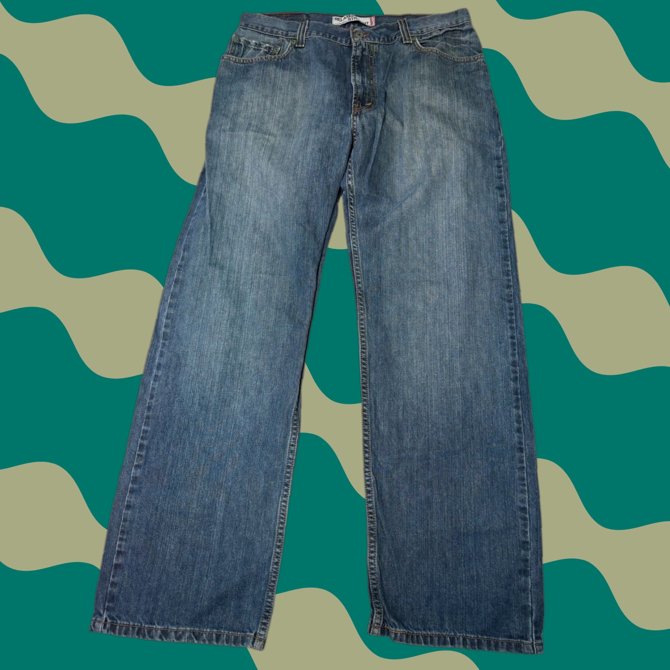 Denime Levi Strauss 559 Relaxed Straight Denim Jeans Men's Blue Cotton W36 L34 Size US 36 / EU 52 - 1 Thumbnail