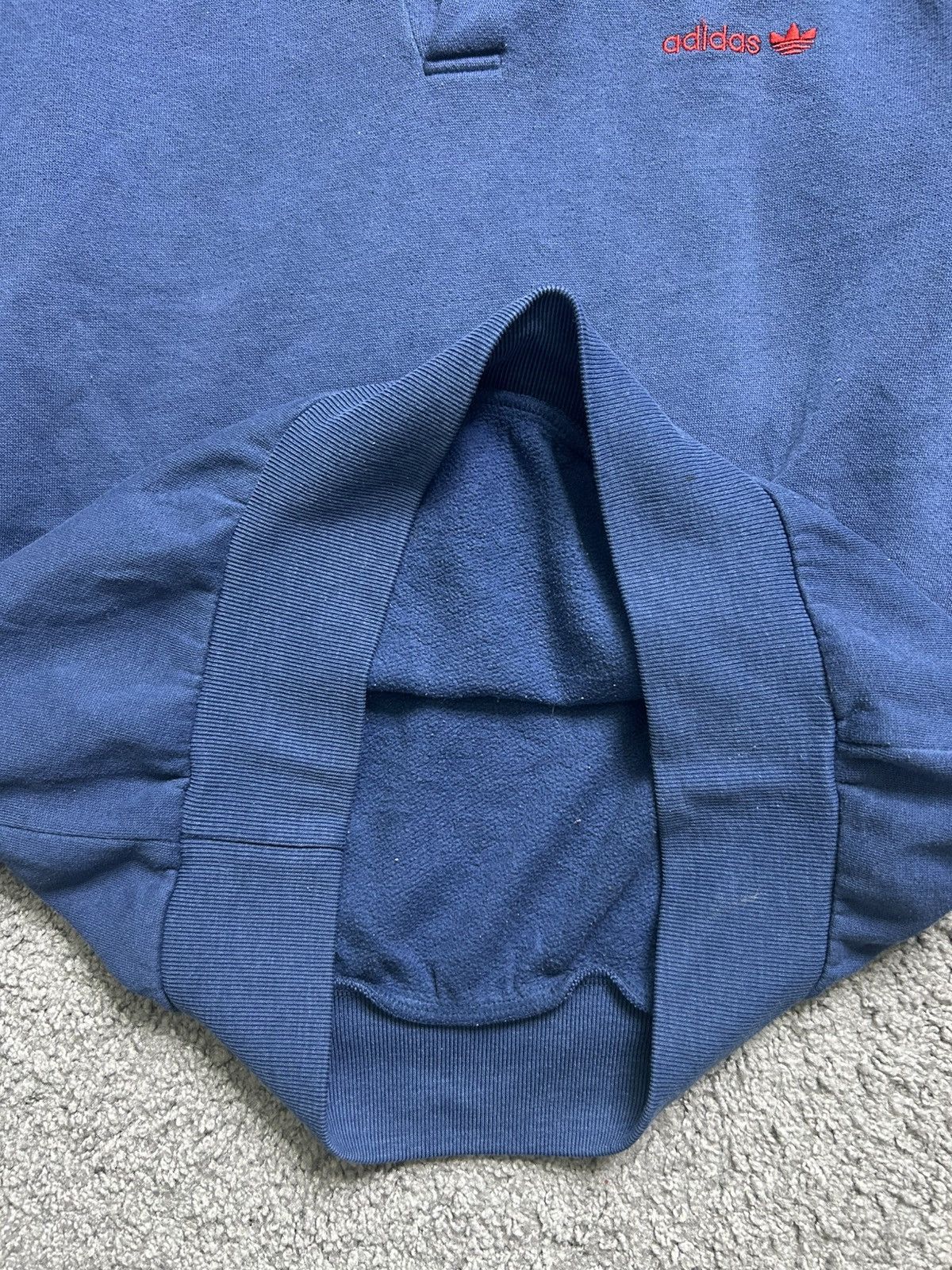 Adidas Vintage 70s Adidas Button Snap Tri Tone Crewneck Sweatshirt Size US M / EU 48-50 / 2 - 5 Thumbnail