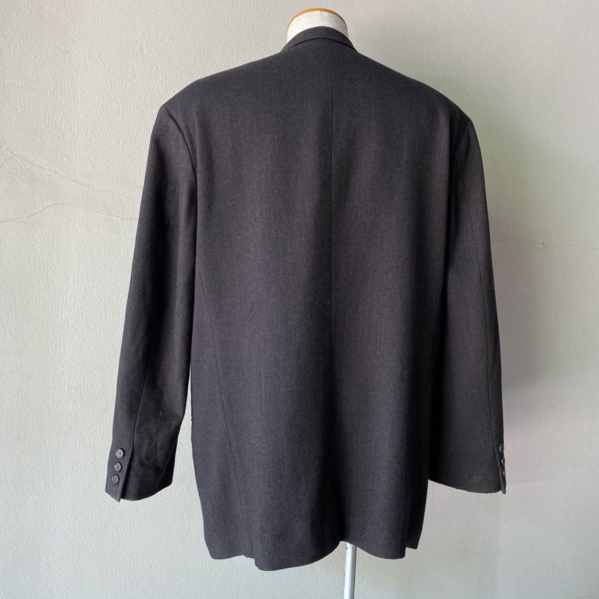 Y's × Yohji Yamamoto Y's for men YOHJI YAMAMOTO Dark Grey Wool Blazer Size 40R - 14 Thumbnail