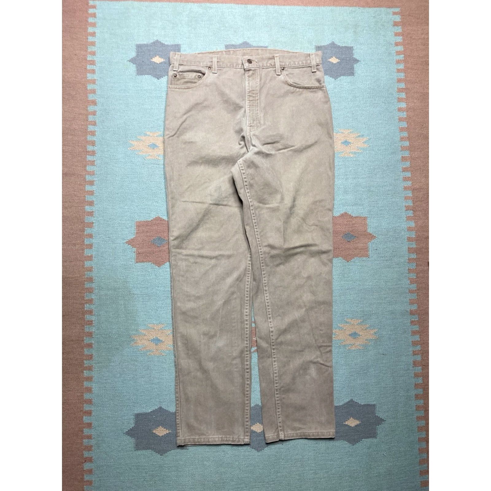 Levi's VINTAGE Levi’s 540 Jeans Relaxed Baggy Brown Tan USA Men 38 Regular 34 Inseam 34 Tan 38x34 Size US 38 / EU 54 - 5 Thumbnail