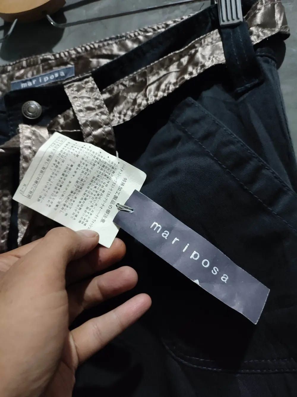 Japanese Brand Mari Posa Black Cargo Pants Size US 30 / EU 46 - 8 Thumbnail