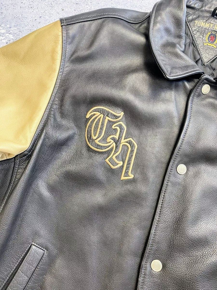 Tommy Hilfiger 🔥🔥 TOMMY HILFIGER Vintage Leather Jacket Rare Size US L / EU 52-54 / 3 - 5 Thumbnail