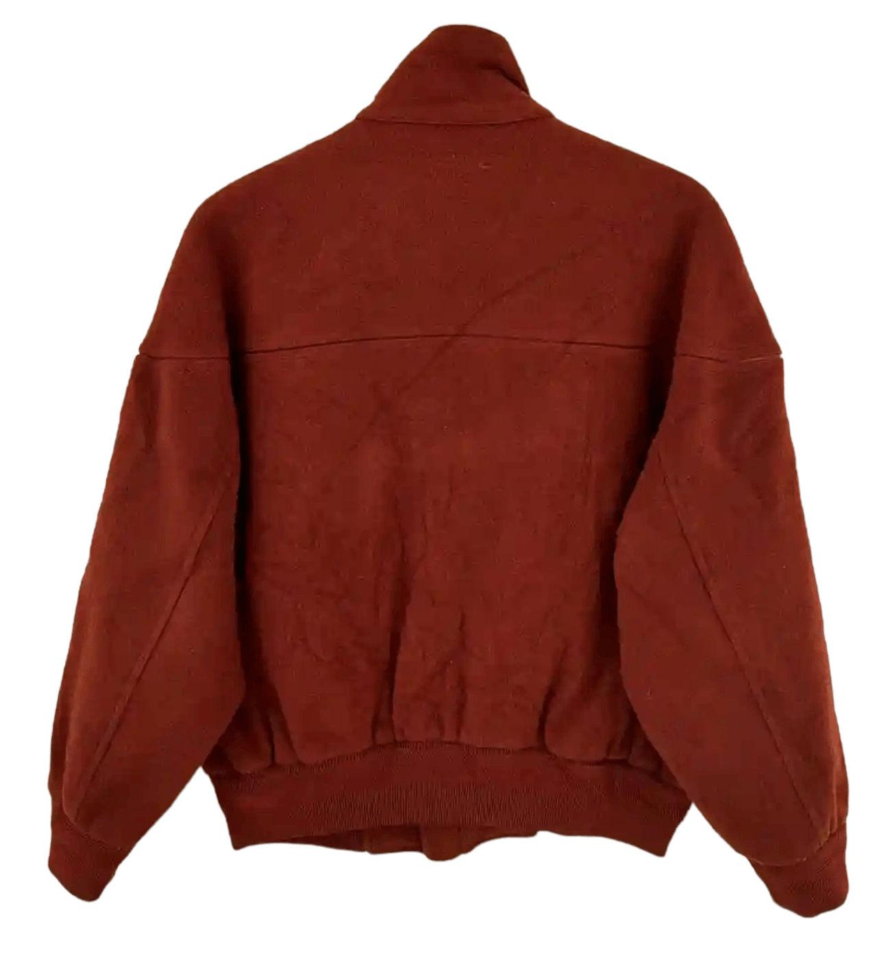 Japanese Brand Vintage Maroon Wool Bomber JAcket Size US M / EU 48-50 / 2 - 2 Thumbnail