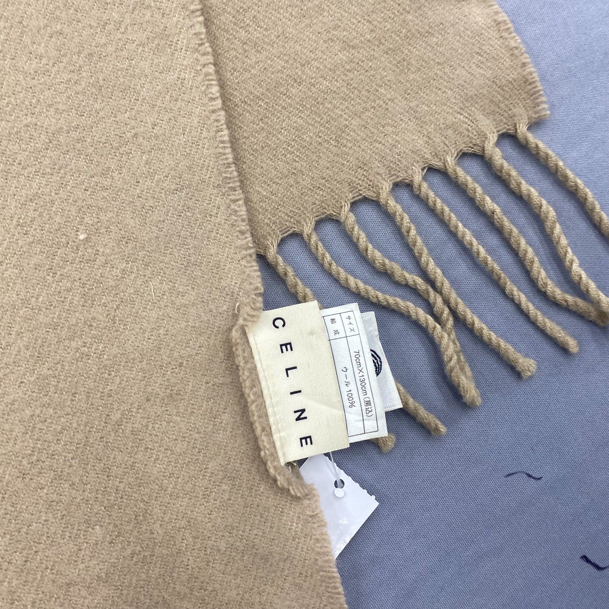 Celine Vintage Celine Scarf Muffler Wool Shawls Babushka Scarves Size ONE SIZE - 6 Thumbnail
