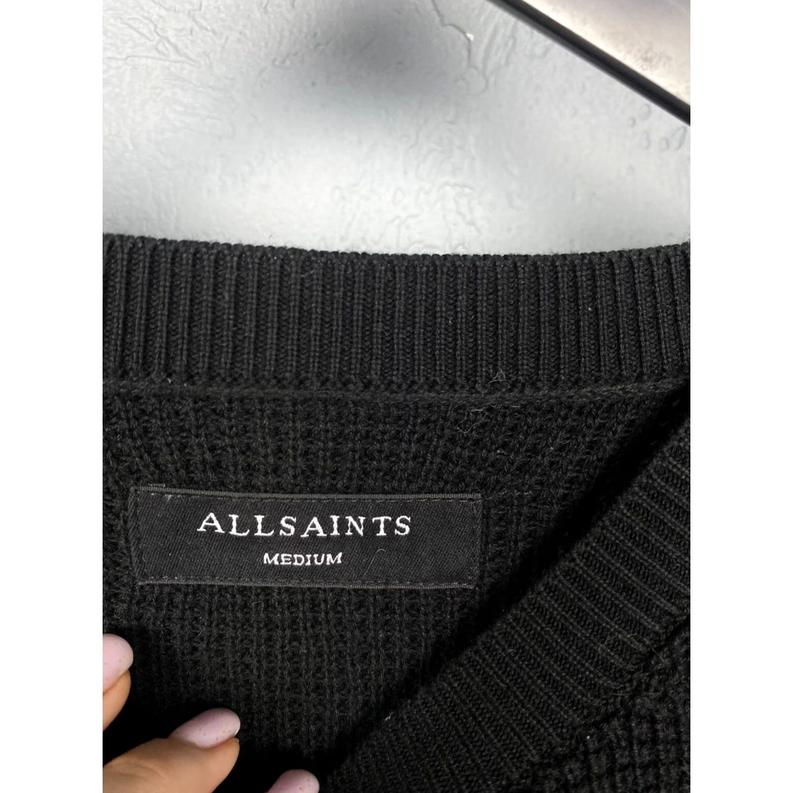 Allsaints Allsaints Rias Crew Neck Mens Knit Cotton Sweater M Black Knit Cotton Sweater Mens Size US M / EU 48-50 / 2 - 4 Thumbnail