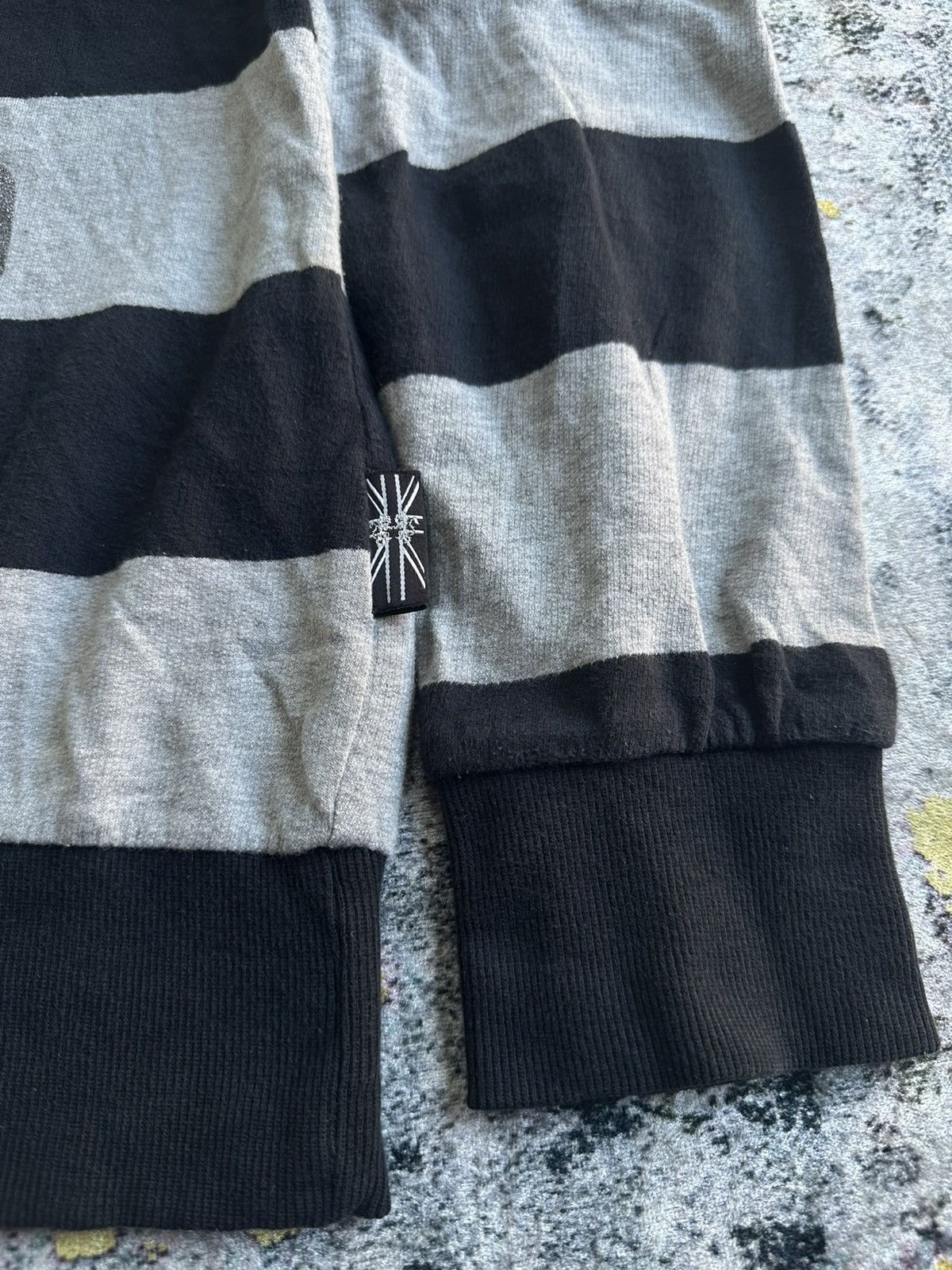 20471120 PUNK ROMANTIC BRITISH FUR STRIPED HOODIE POEM LGB STYLE Size US M / EU 48-50 / 2 - 6 Thumbnail
