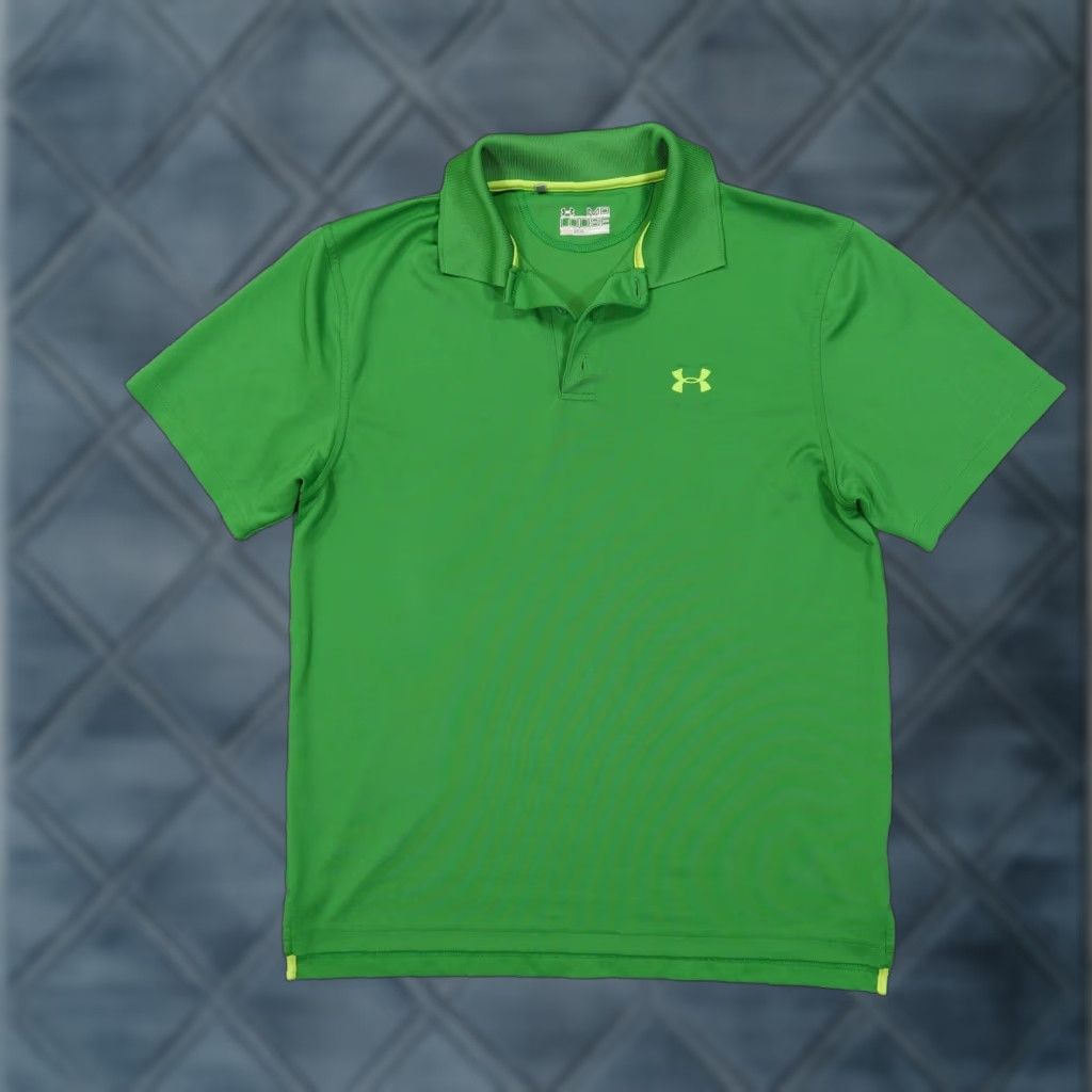 Under Armour Under Armour Polo Shirt Mens M Green HeatGear Loose Performance Golf Shirt Size US M / EU 48-50 / 2 - 1 Thumbnail