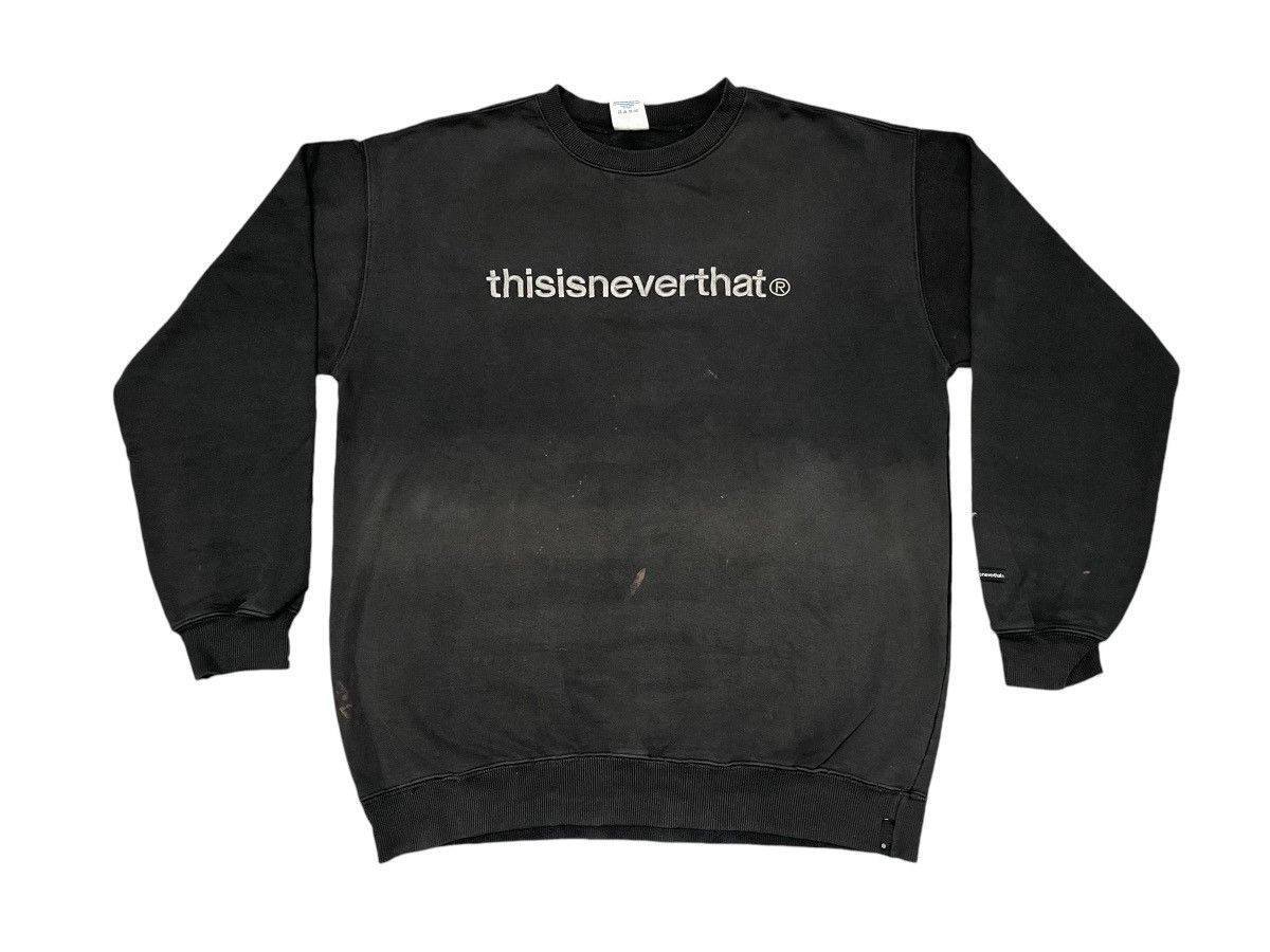 thisisneverthat 2000s THISISNEVERTHAT EMBROIDERY SPELL SWEATSHIRT SUN FADED Size US M / EU 48-50 / 2 - 1 Thumbnail
