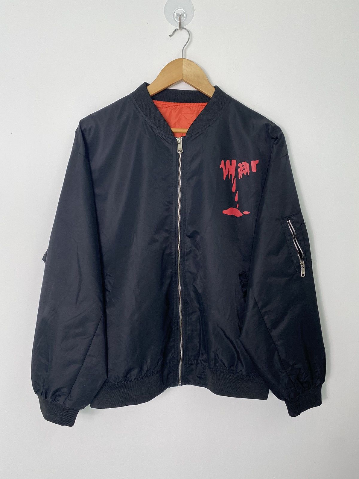 Art Comes First Peace Big Logo Bomber Jacket Size US L / EU 52-54 / 3 - 6 Thumbnail