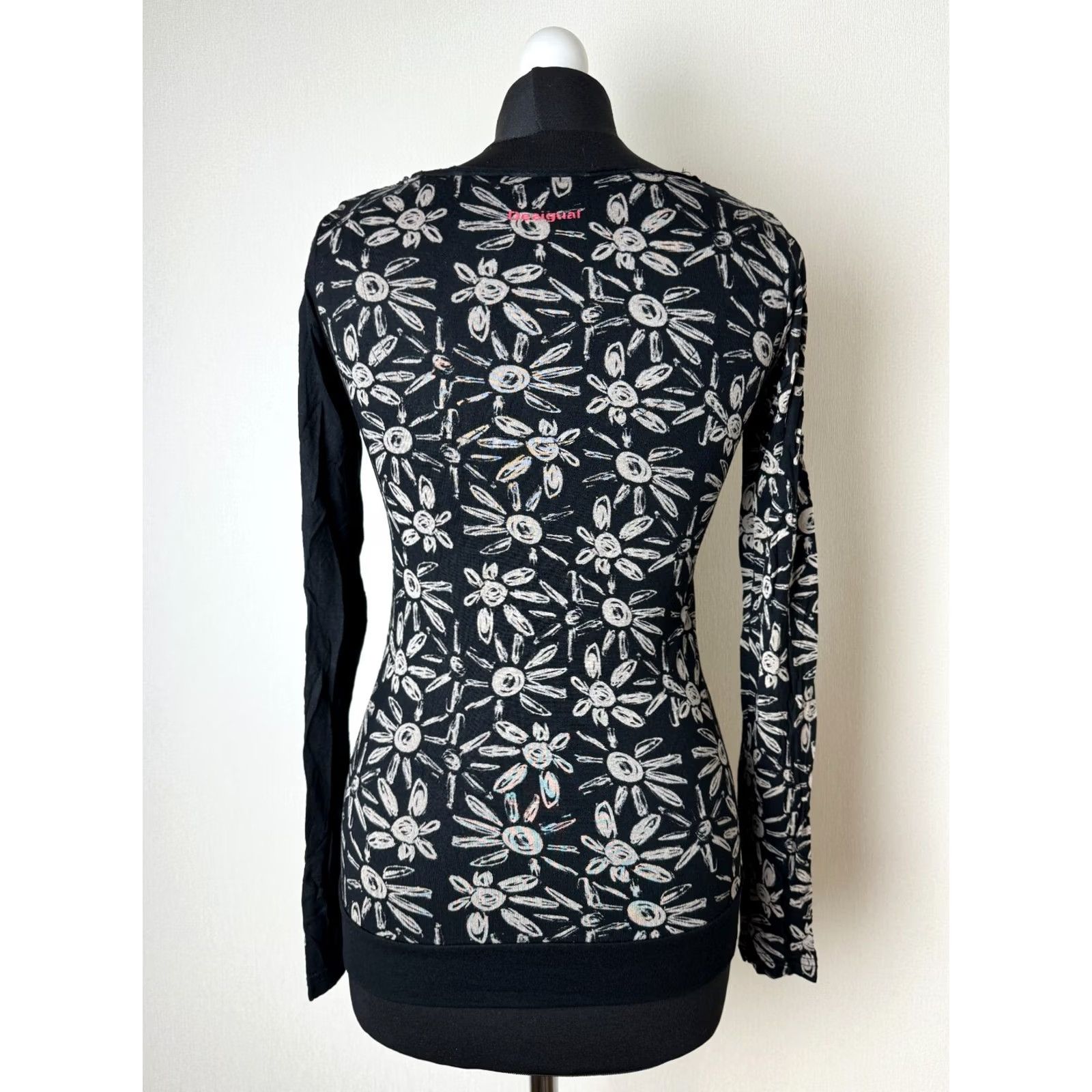 Desigual Desigual Shirt S Womens Long Sleeve Cotton Black Tunic Shirt Size S / US 4 / IT 40 - 7 Thumbnail