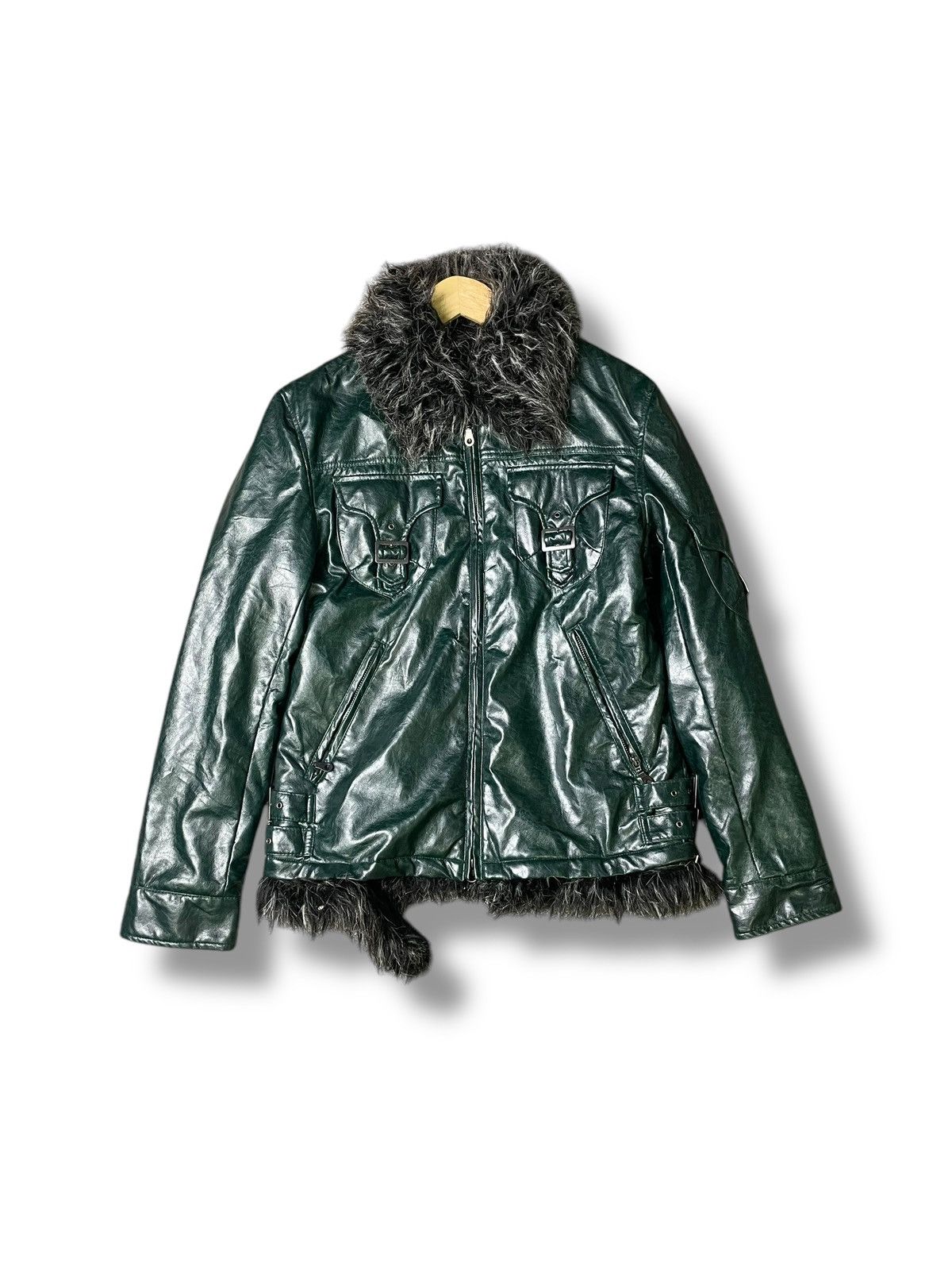 If Six Was Nine × Japanese Brand × Le Grande Bleu (L.G.B.) Ignition Brand Fur Leather Jacket (53) Size US XXS / EU 40 - 1 Thumbnail