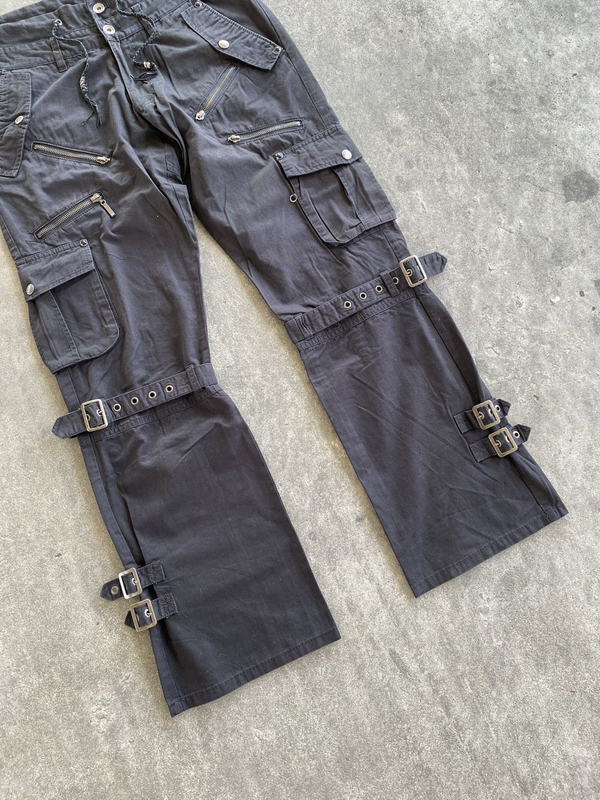 semantic design bondage flare cargo pant