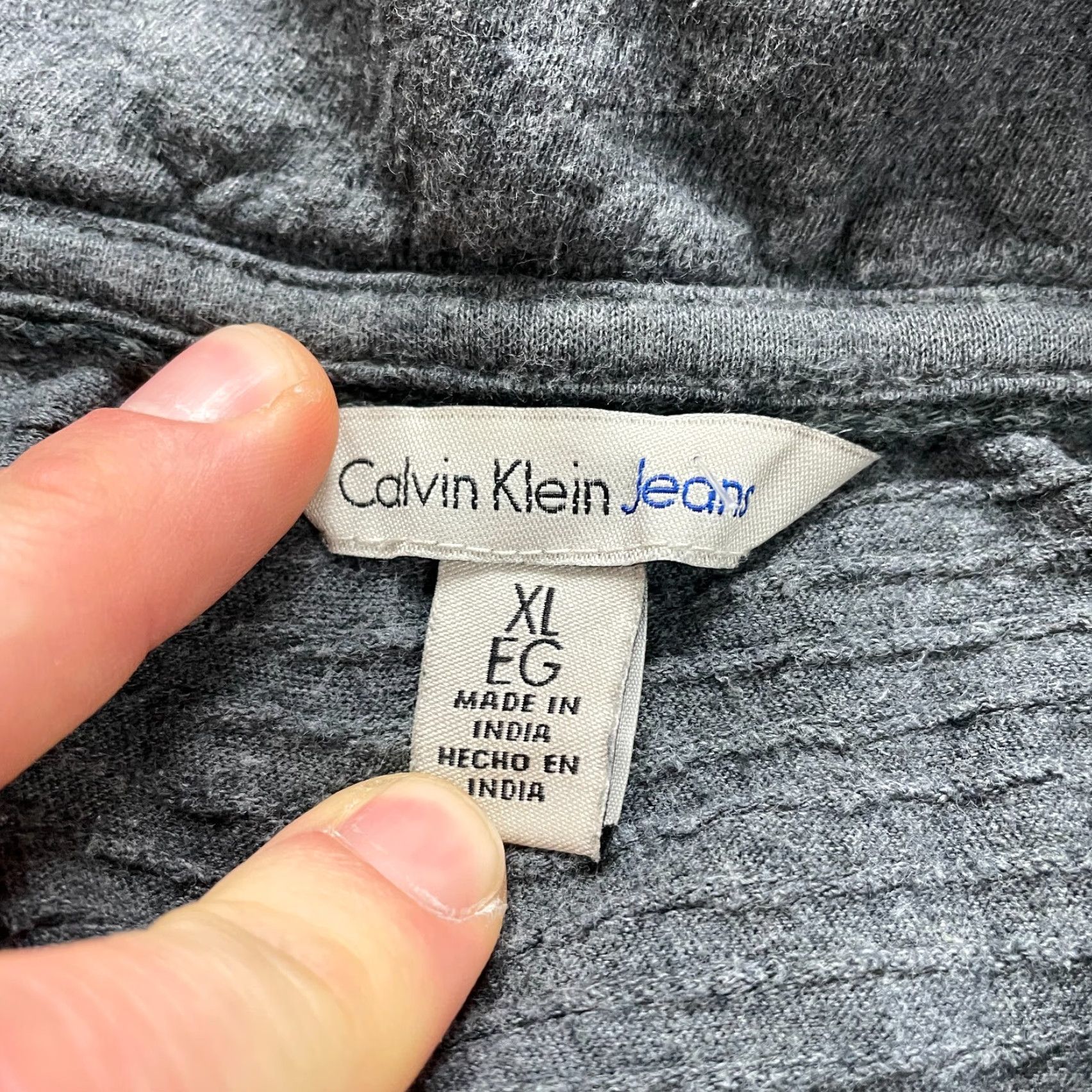 Calvin Klein VINTAGE Calvin Klein Jeans Men's Sweatshirt 1/4 Zip Pullover XL Gray Cotton Mock Neck Casual Active Size US XL / EU 56 / 4 - 6 Thumbnail