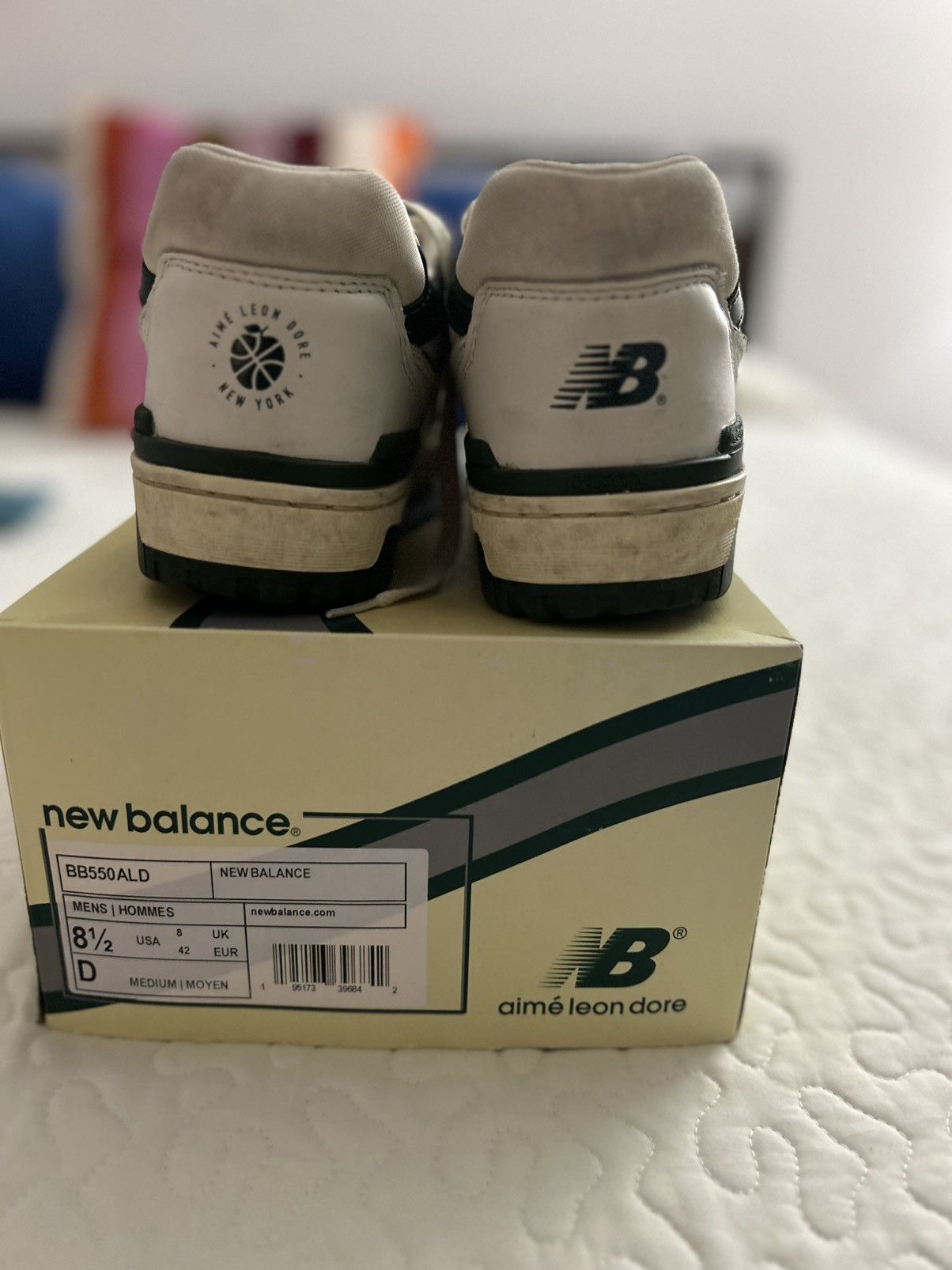 Aime Leon Dore × New Balance New Balance 550 Aime Leon Dore White-Green Size US 8.5 / EU 41-42 - 3 Thumbnail