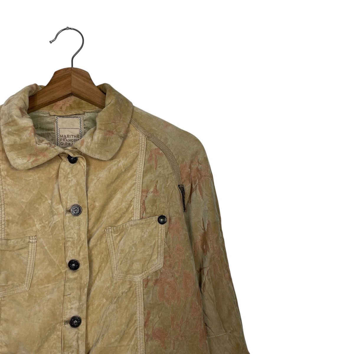 Marithe + Francois Girbaud Marithe Francoise Girbaud Flower Design Velour Jacket Size XS / US 0-2 / IT 36-38 - 5 Thumbnail