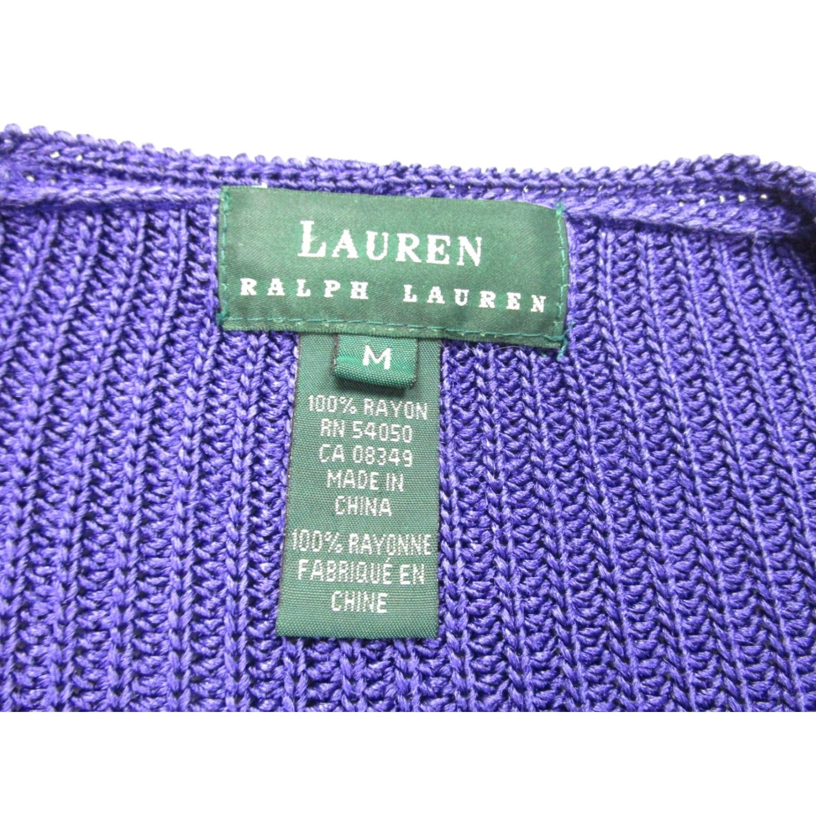 Ralph Lauren VINTAGE Ralph Lauren Sweater Womens M Purple Crochet Knit Cardigan Grandma Size M / US 6-8 / IT 42-44 - 3 Thumbnail