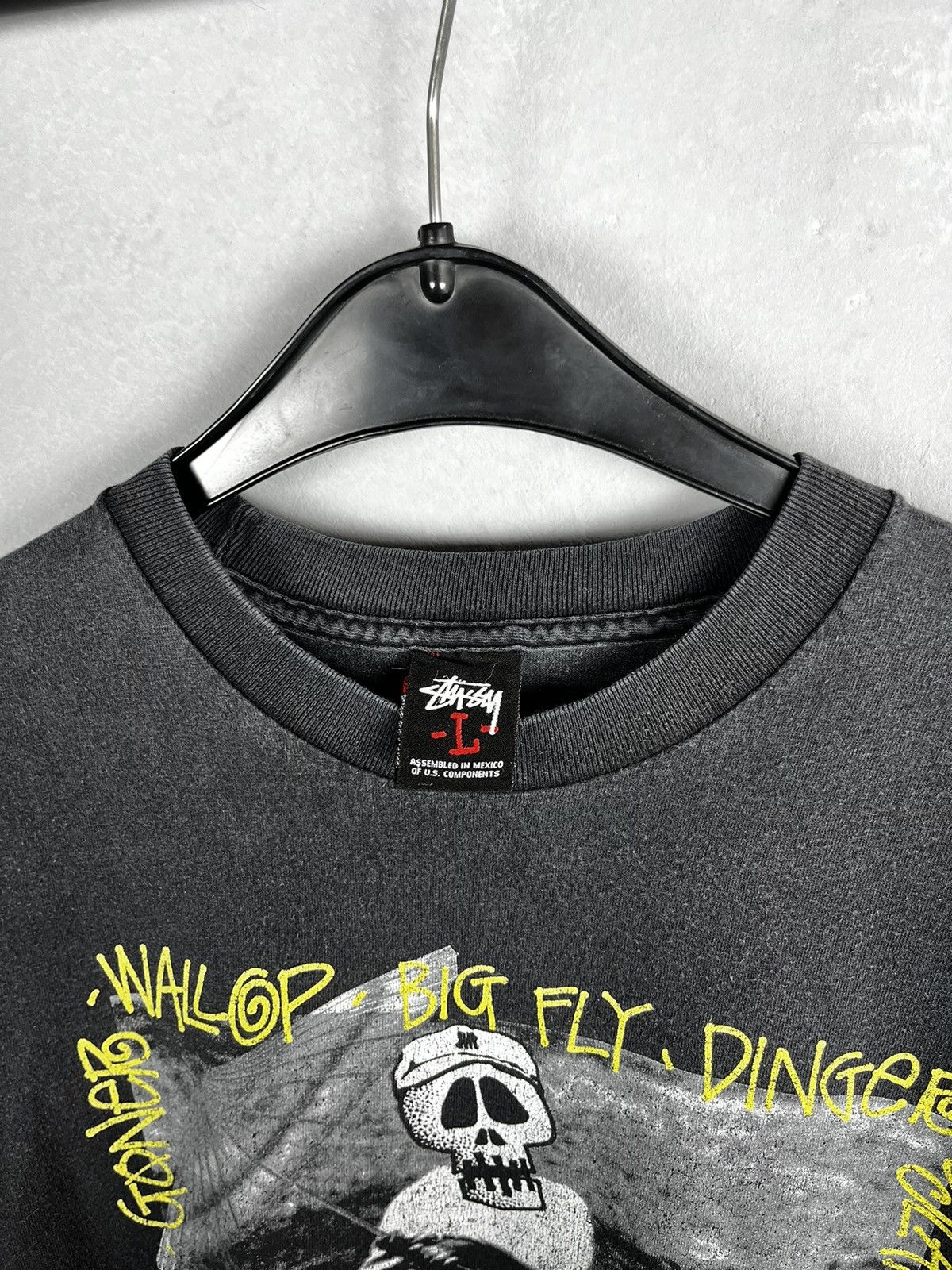 Stussy × Vintage Rare Vintage Stussy Skull Tshirt DISTRESSED Size US L / EU 52-54 / 3 - 2 Thumbnail