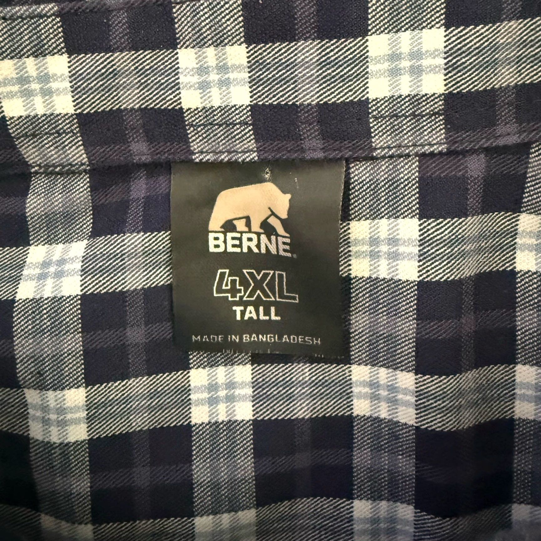Vintage Berne Shirt Mens 4XLT Button-Up Plaid Blue Cotton Blend Workwear Tunic? Size US XXL / EU 58 / 5 - 2 Thumbnail