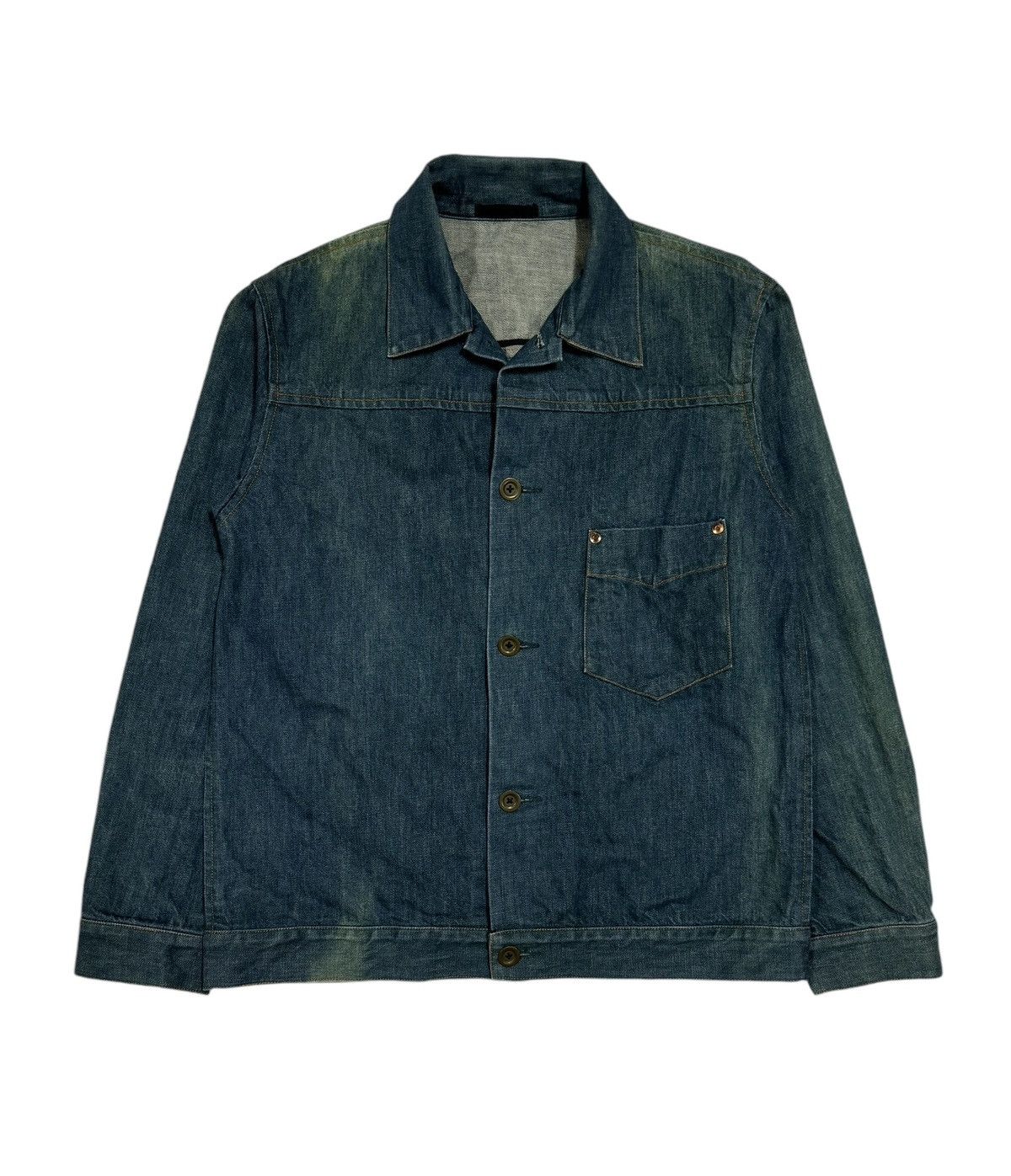 Vtg🔥Nepenthes Type-1 Trucker Sunfaded With Patina Jacket