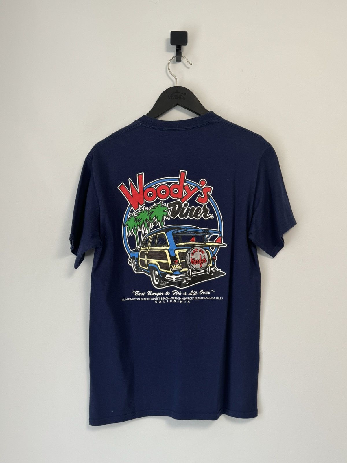 Vintage Woody's Surf Shop Hollywood T-Shirt Size US M / EU 48-50 / 2 - 7 Thumbnail