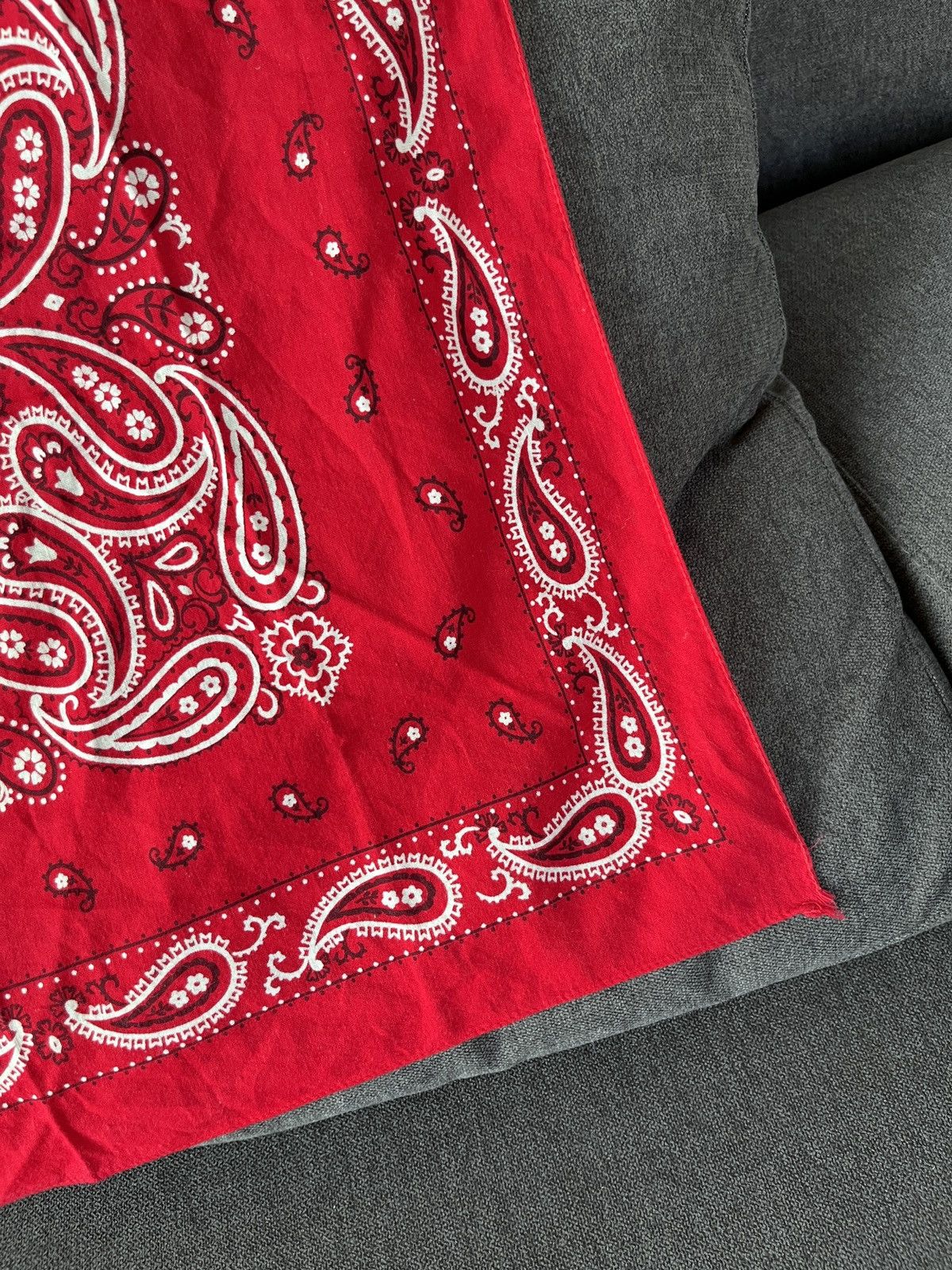Vintage Vintage Red Bandana Made in USA Size ONE SIZE - 4 Thumbnail