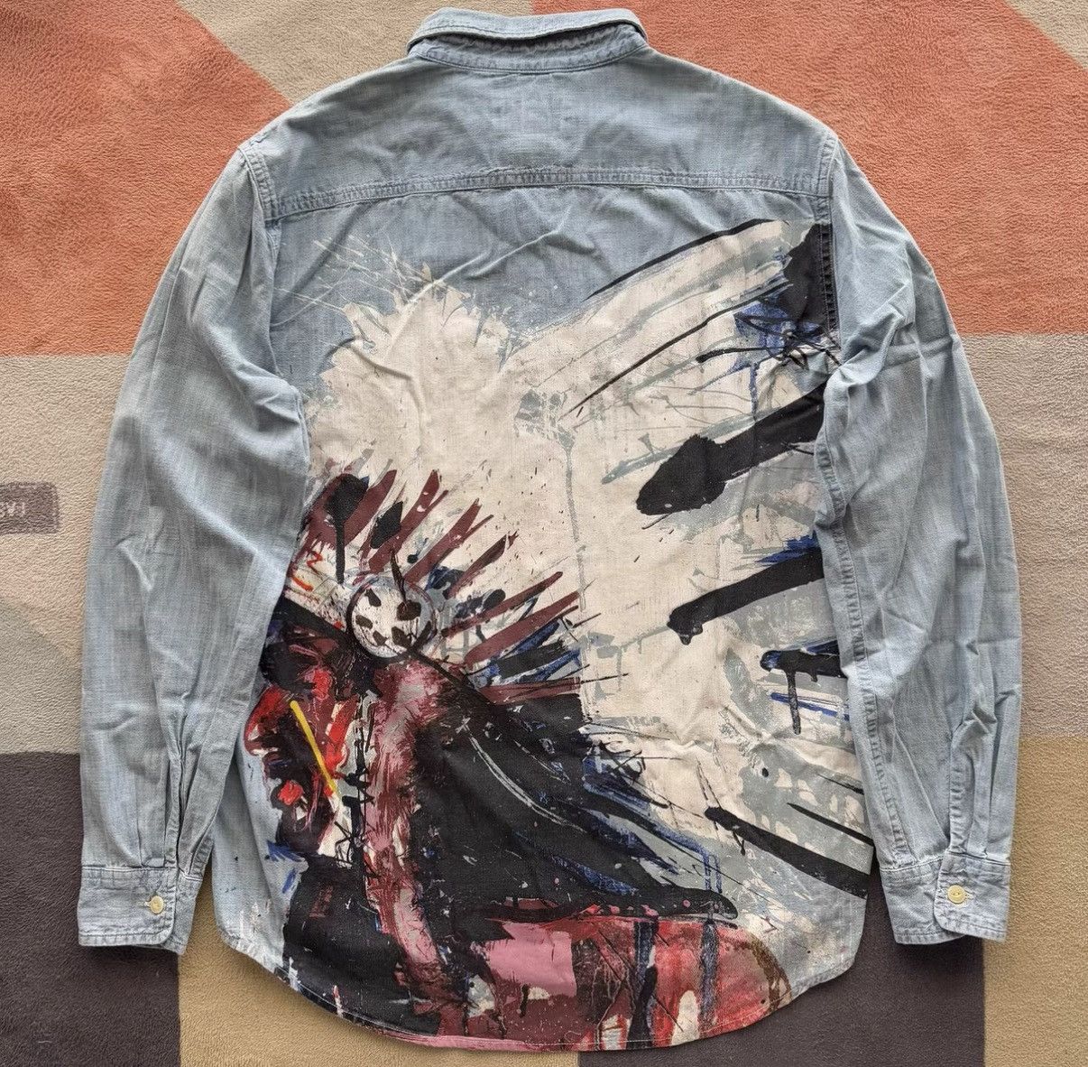 Denim & Supply Ralph Lauren Denim & Supply Ralph Lauren Art Painted Denim Shirt K22 Size US M / EU 48-50 / 2 - 1 Thumbnail