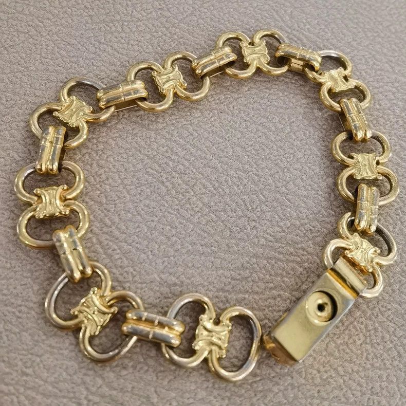 Celine Vintage Celine Gold Baroque Bracelet Size ONE SIZE - 6 Thumbnail