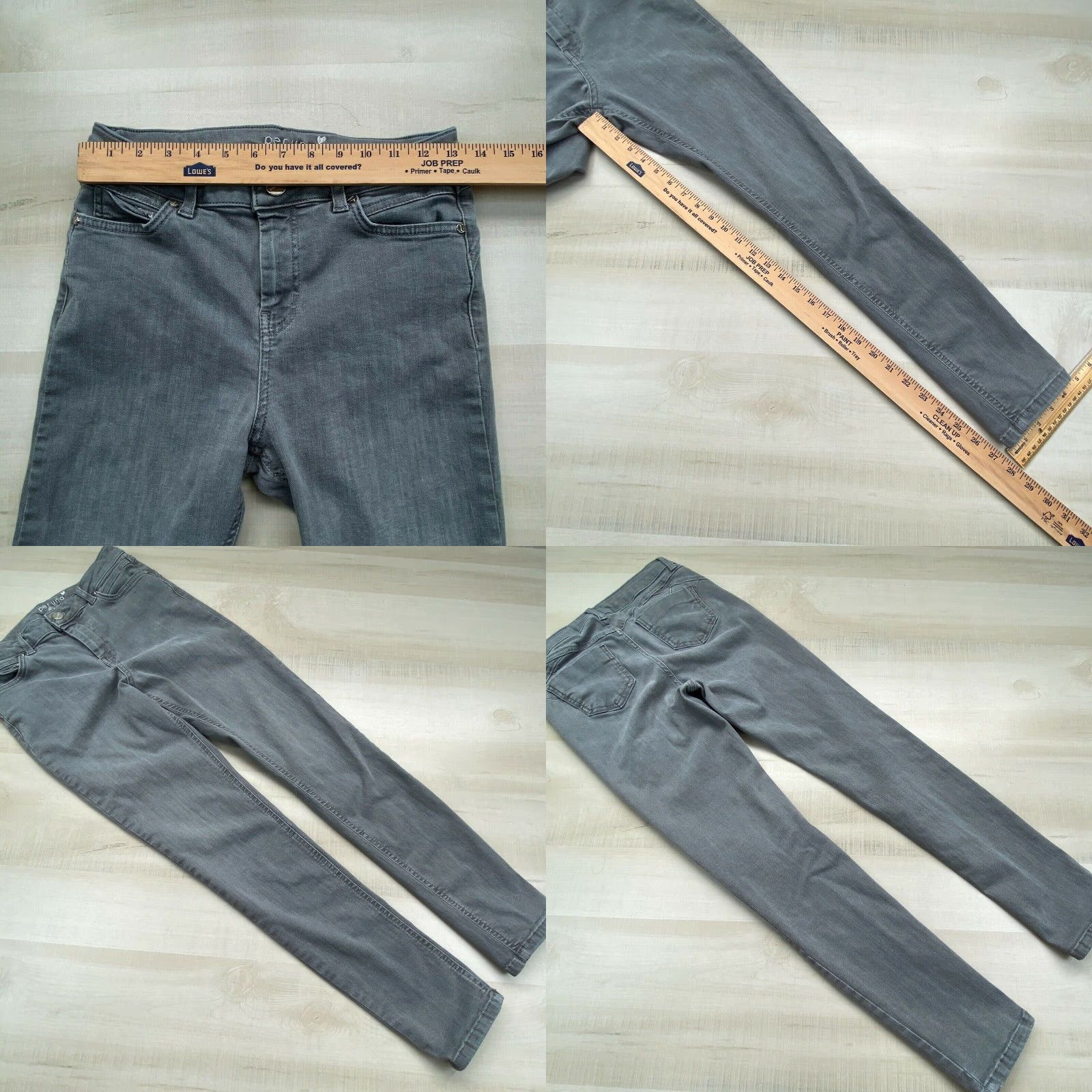 Vintage Per Una Womens Skinny Jeans Jeggings 6 US Gray Denim Stretch Jeggings Denim Jeans Gray 27x27 27 in Gray Mens? Size 28" / US 6 / IT 42 - 8 Thumbnail