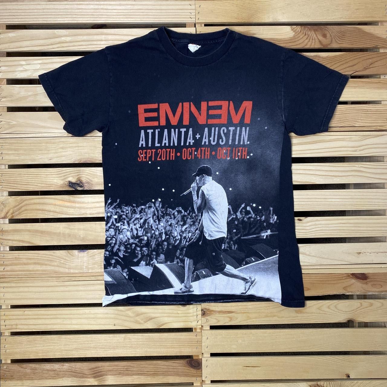 AAA Eminem Atlanta + Austin 2014 Tour Black Rap Tee Size Small Size US S / EU 44-46 / 1 - 1 Thumbnail