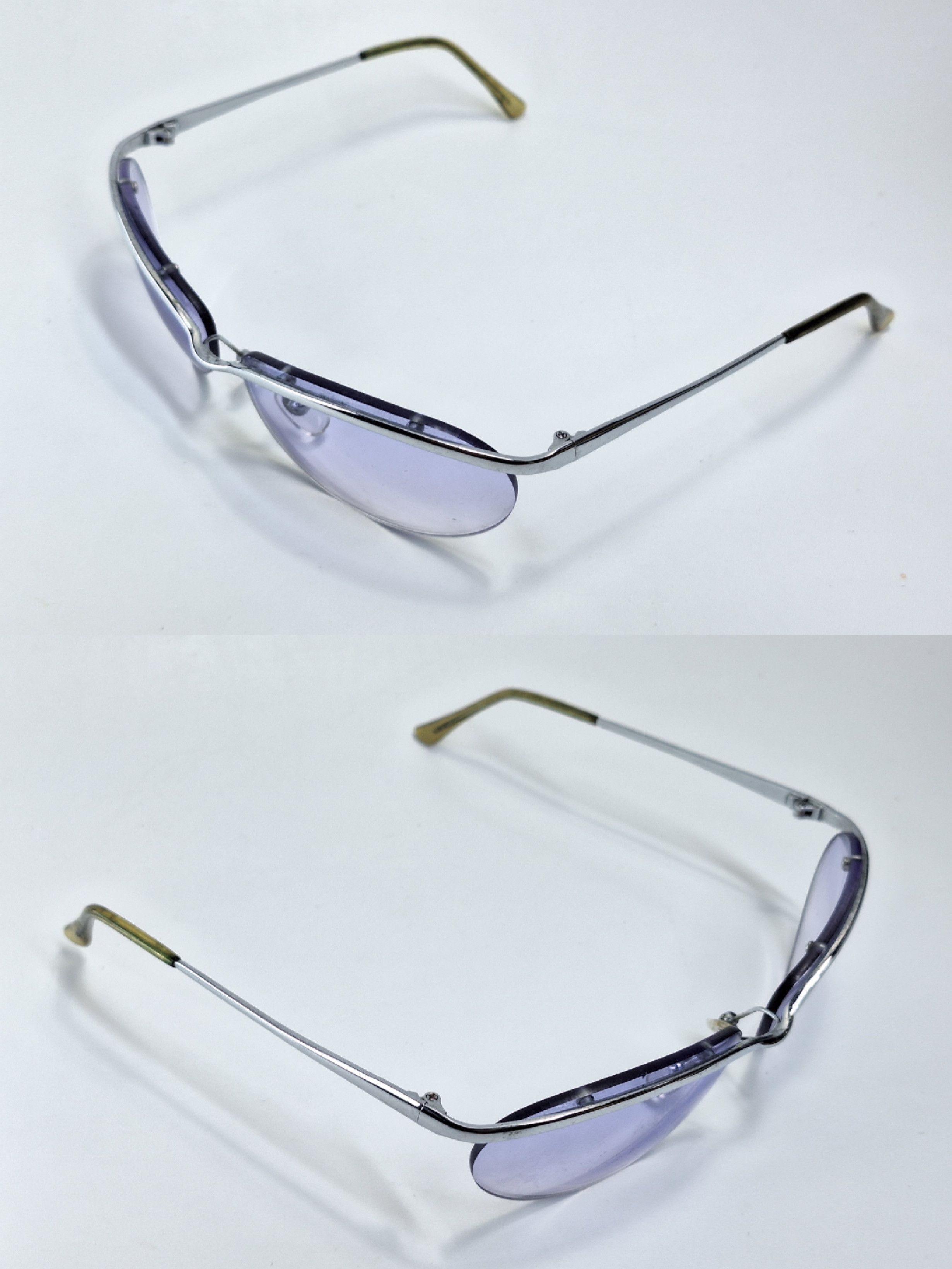 Other 00s Japan Vintage All Silver Semi-Rimless Minimal Eyeglass Size ONE SIZE - 8 Thumbnail