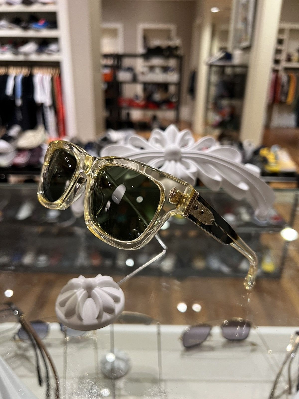 １点のみ！在庫あり！Chrome Hearts◆Dick Fitzener Chrome Hearts Dick Fitzener Sunglasses W/ Leather Pouch | eBay