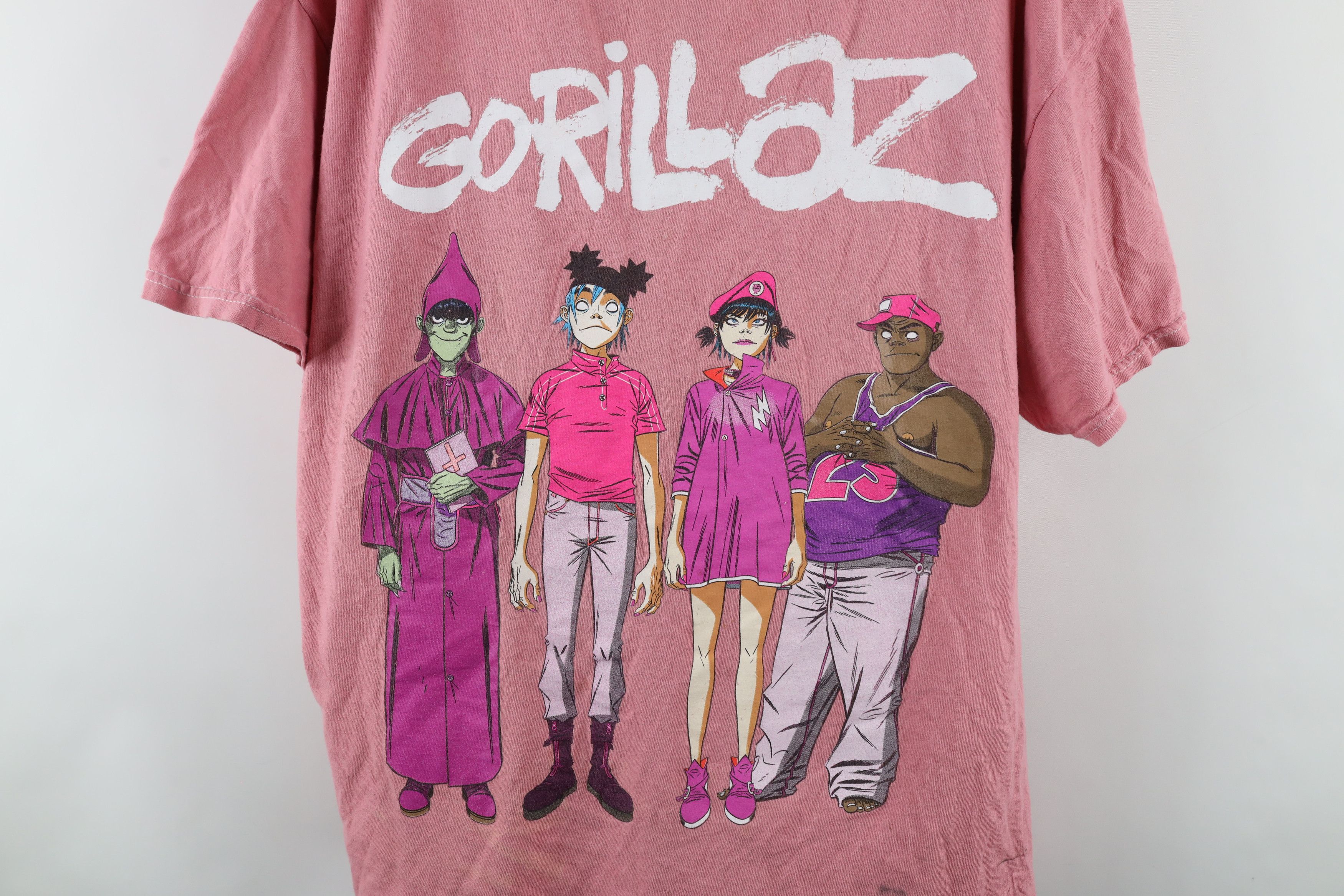 Vintage Vintage Spell Out Gorillaz Band Short Sleeve T-Shirt Size US XXL / EU 58 / 5 - 4 Thumbnail